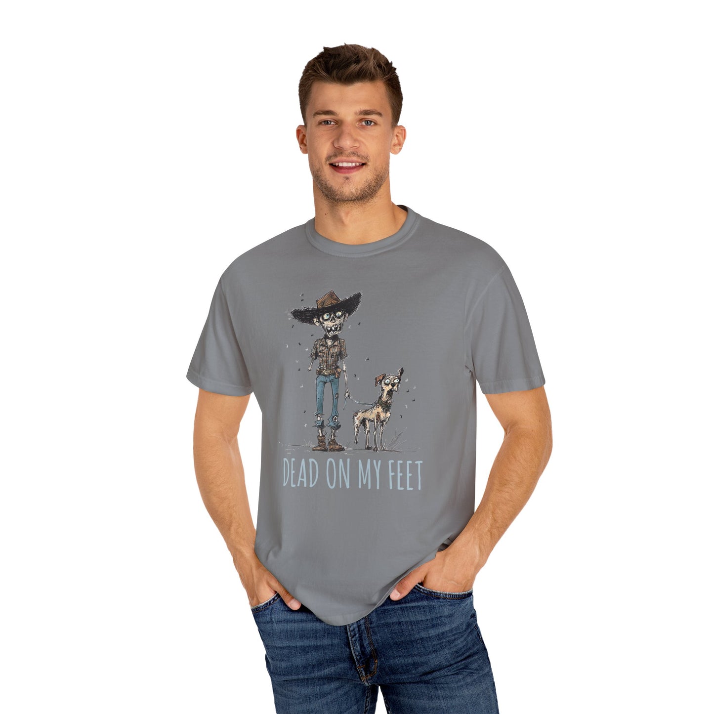 Zombie T-Shirt, Dead on My Feet, Humorous