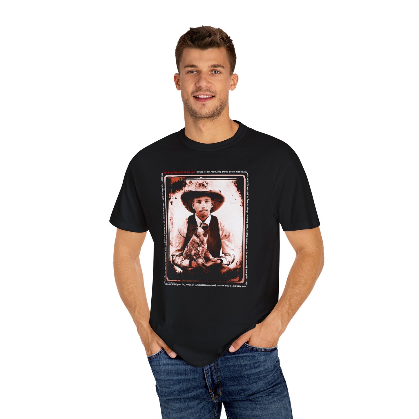 Vintage Cowboy and Heeler Puppy Tee Shirt