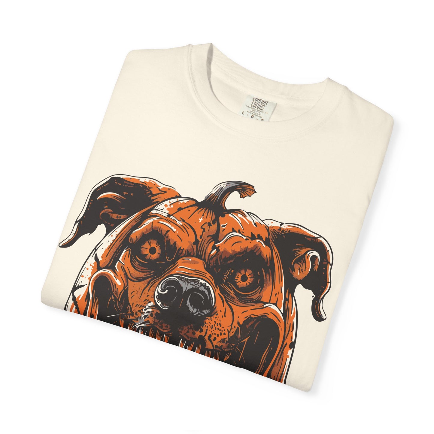 Scary Dog Pumpkin Head T-Shirt