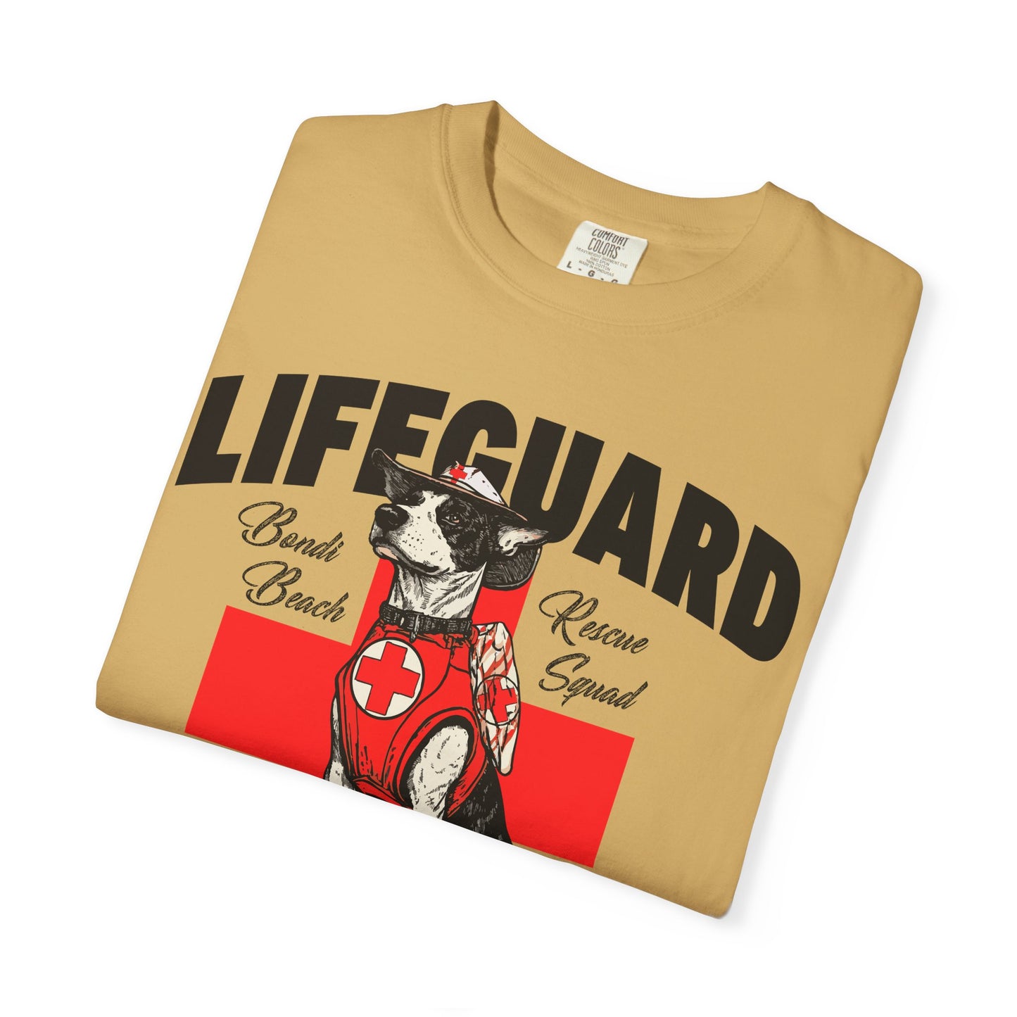 Lifeguard Dog Bondi Beach Garment-Dyed T-Shirt