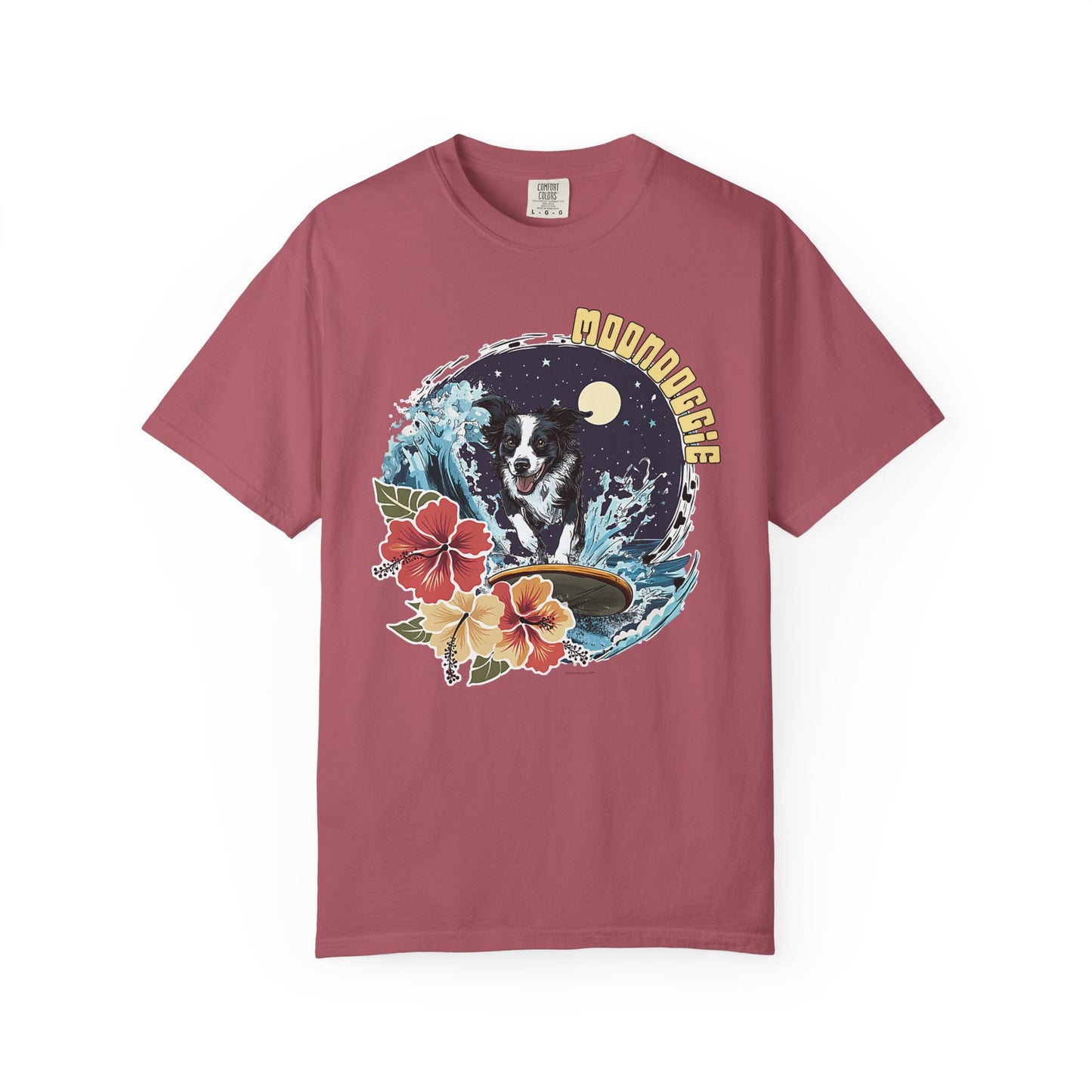 Summer Vibes Surfing Border Collie T-shirt - Unisex