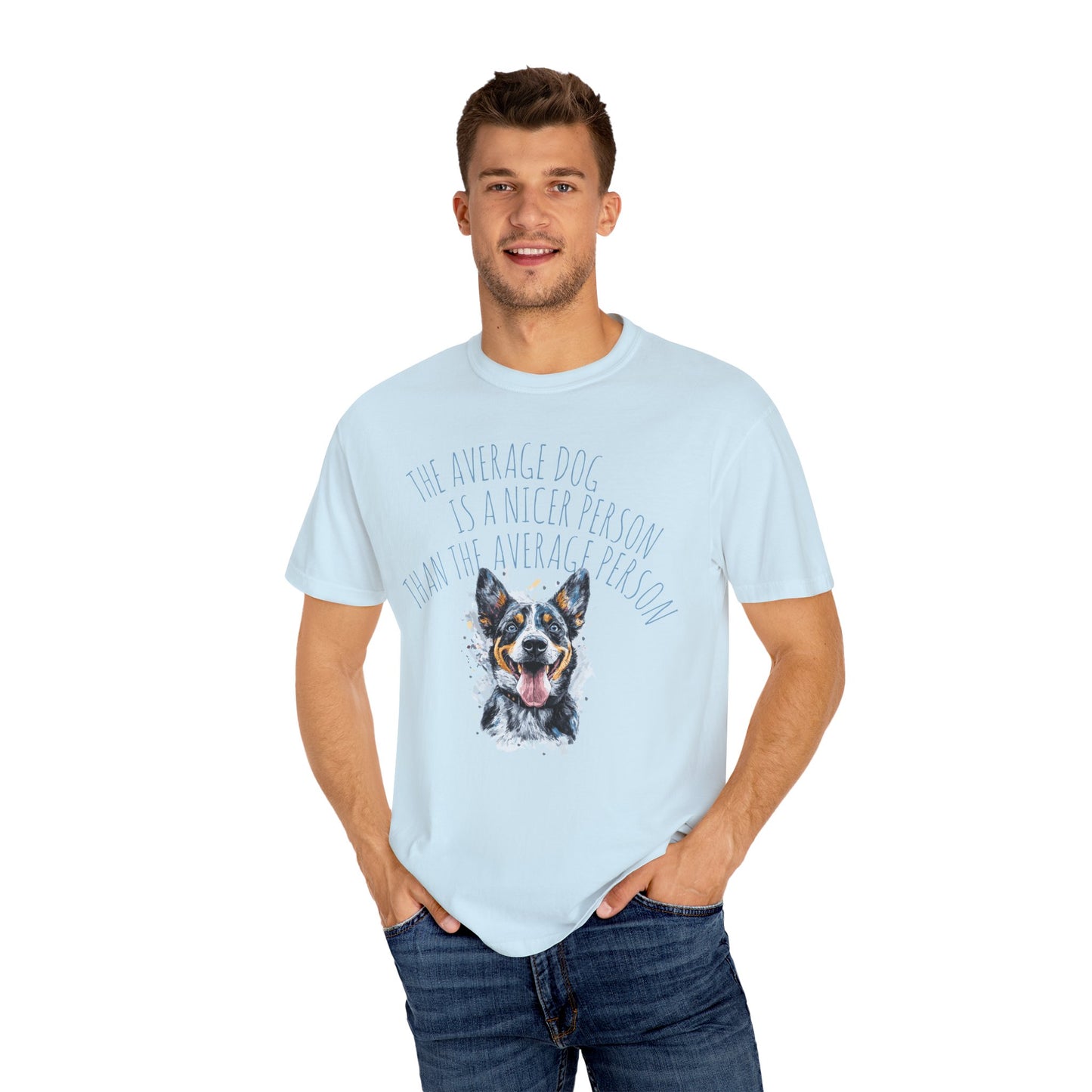 DOG LOVER T-shirt - The Average Dog is a Nicer Person Design
