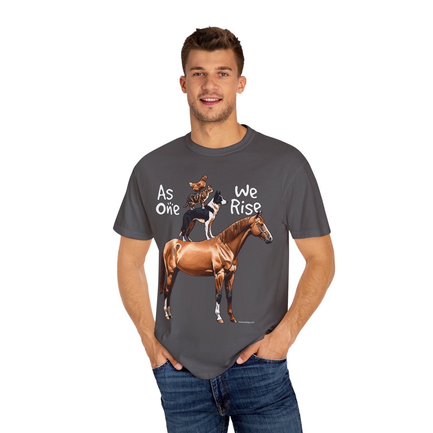 As One, We Rise, Stacked Animal Tee Shirt