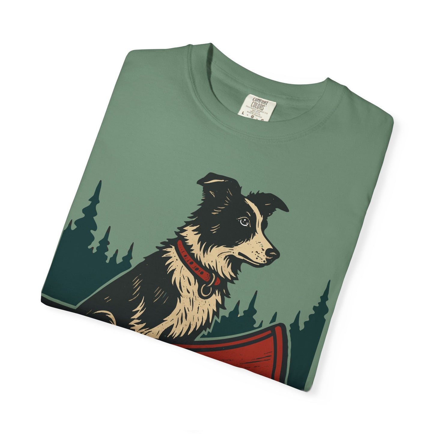The Border Collie and the Canoe T-Shirt