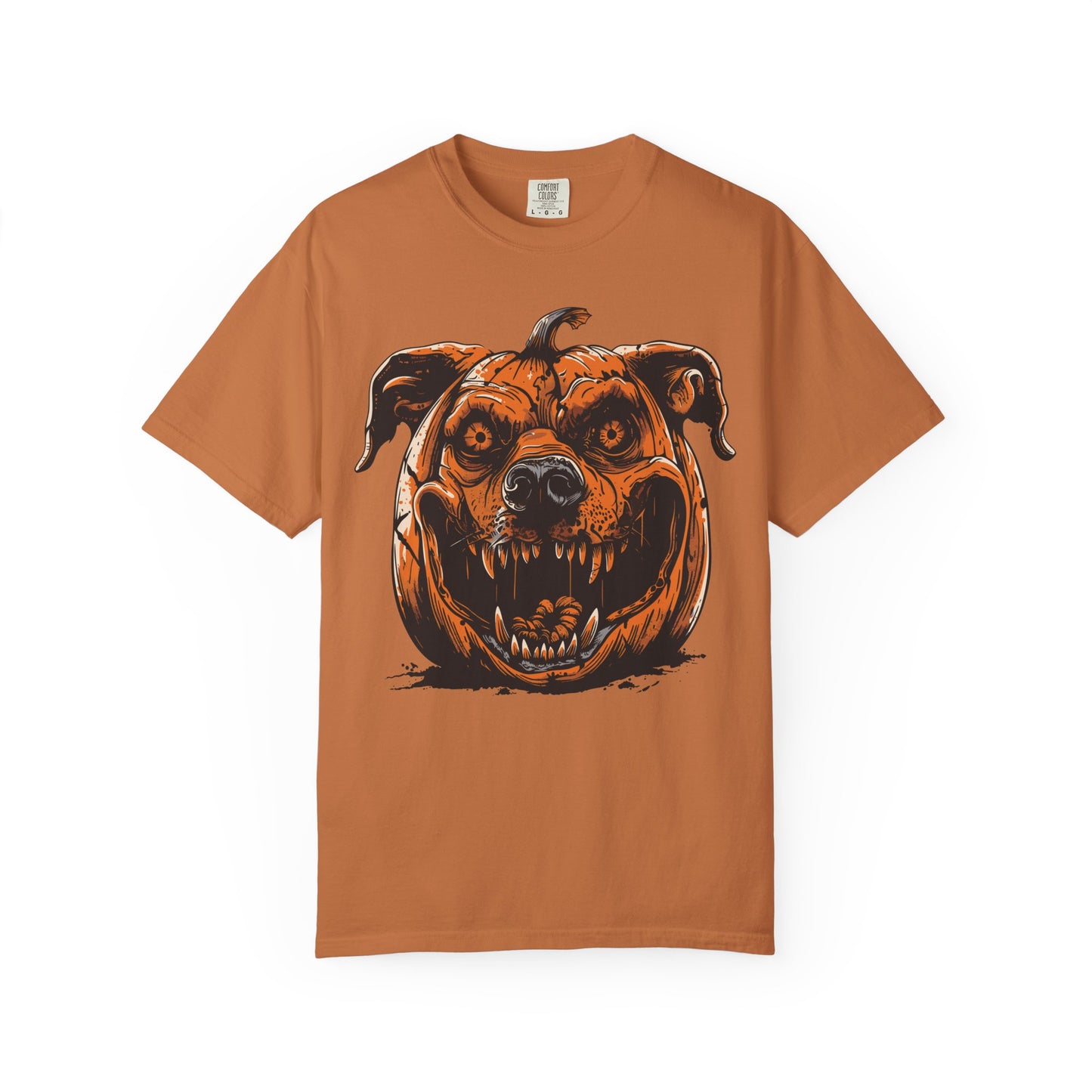 Scary Dog Pumpkin Head T-Shirt