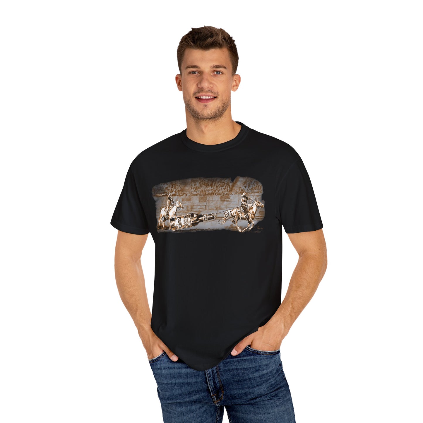 Team Ropers Roping Bottle Unisex T-shirt - Original Art Design