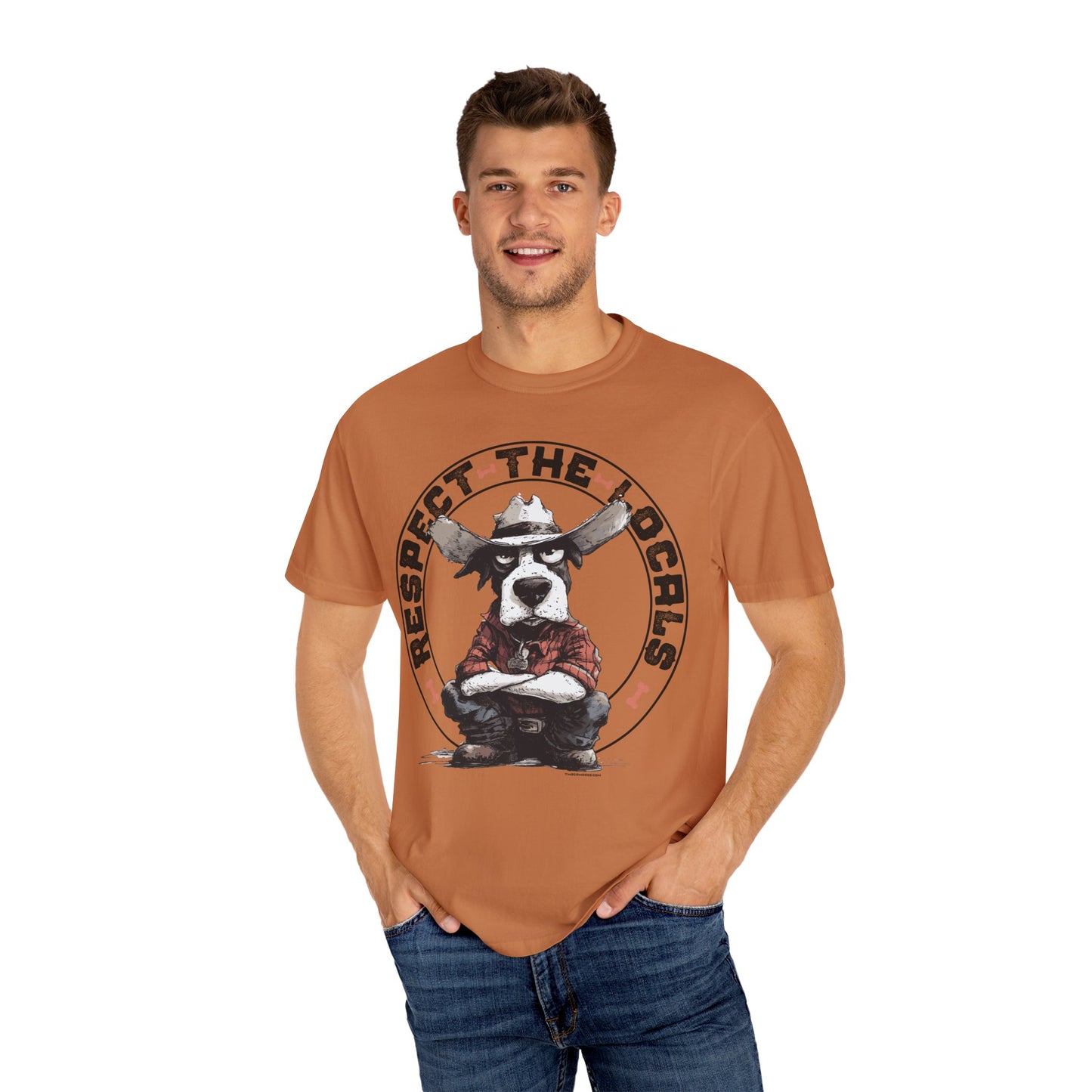 Respect the Locals T-shirt with Cowdog Design