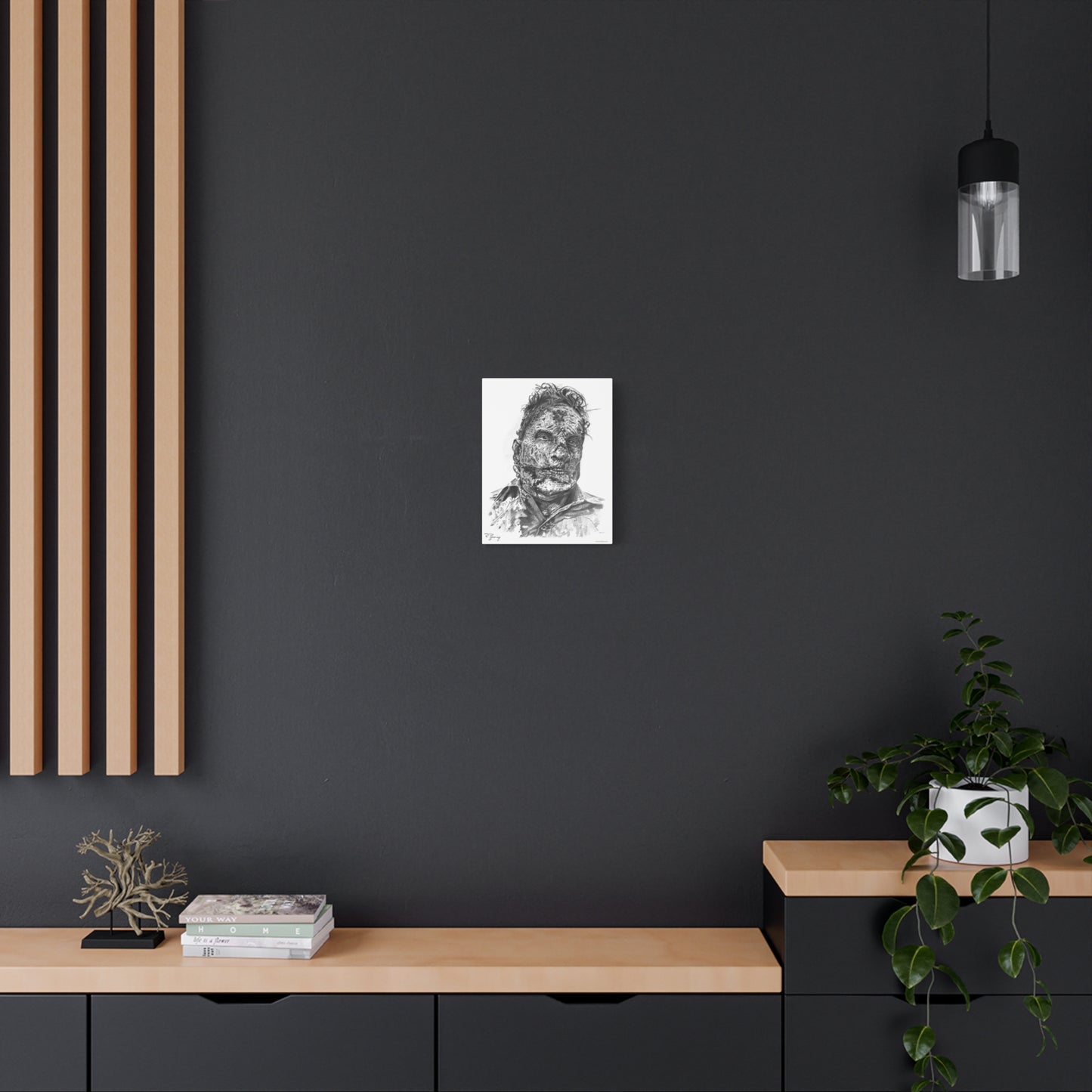 Stretched Canvas - Ron Zombie Drawing