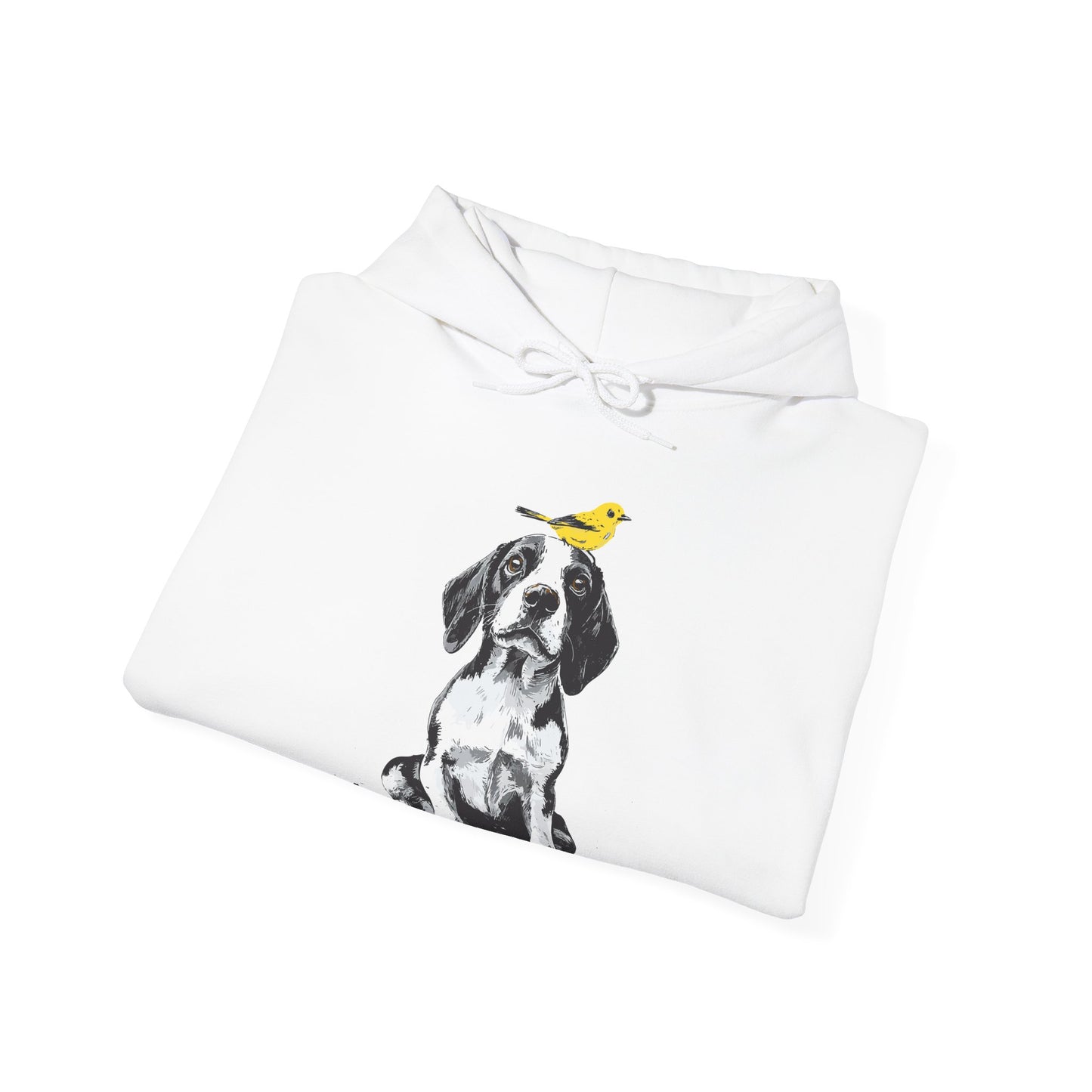 Beagle and Yellow Bird Soft Hoodie