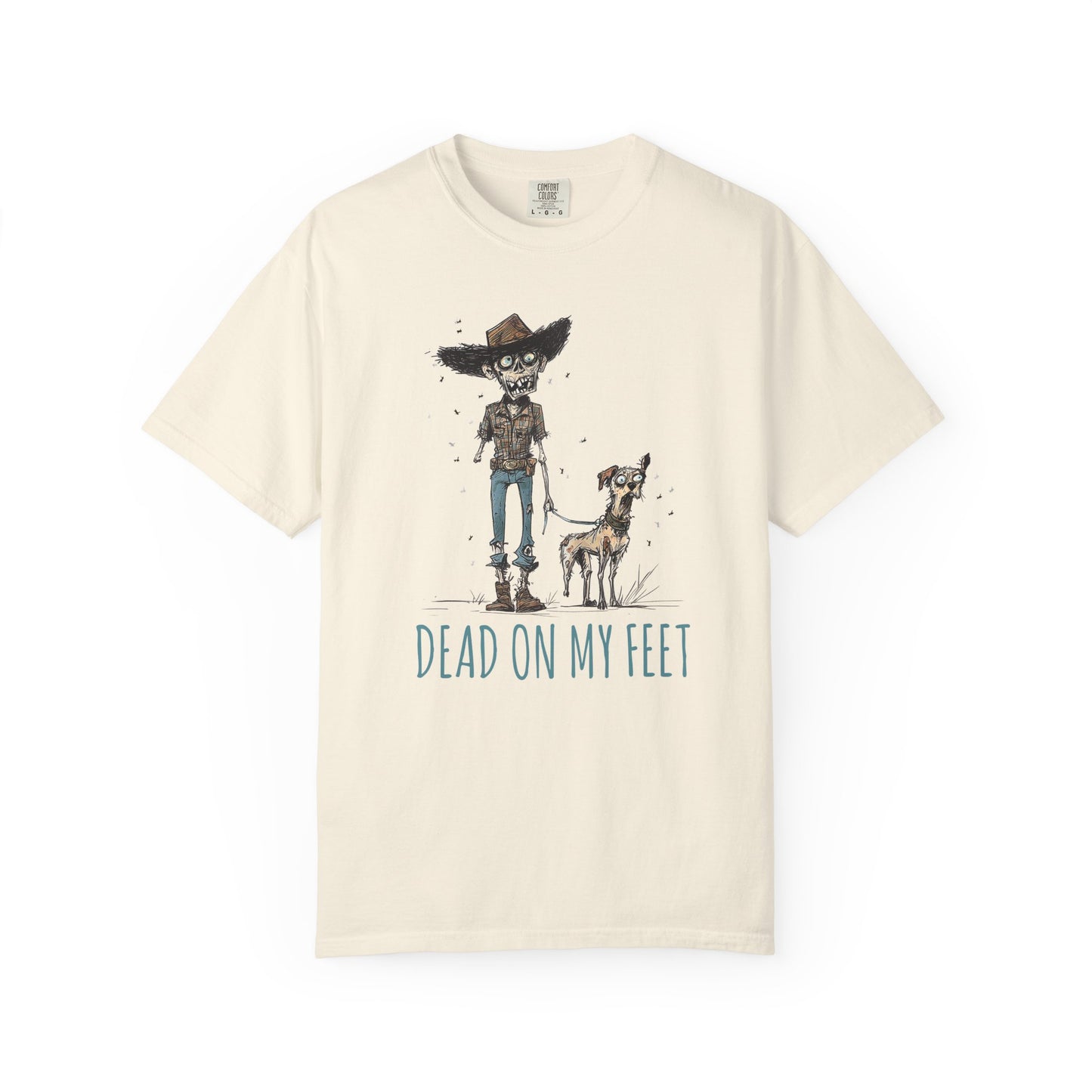 Zombie T-Shirt, Dead on My Feet, Humorous