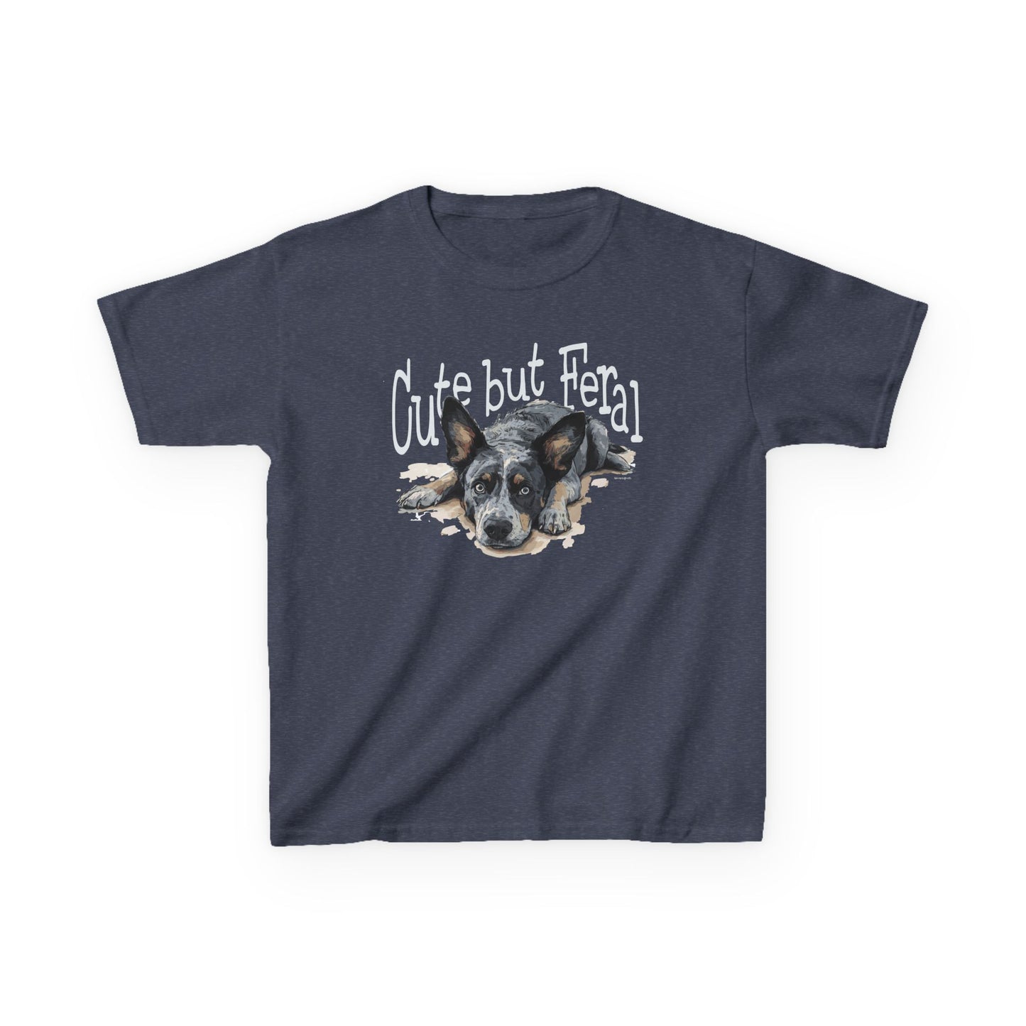 Kid's-Cute but Feral, Dog Heeler T-shirt