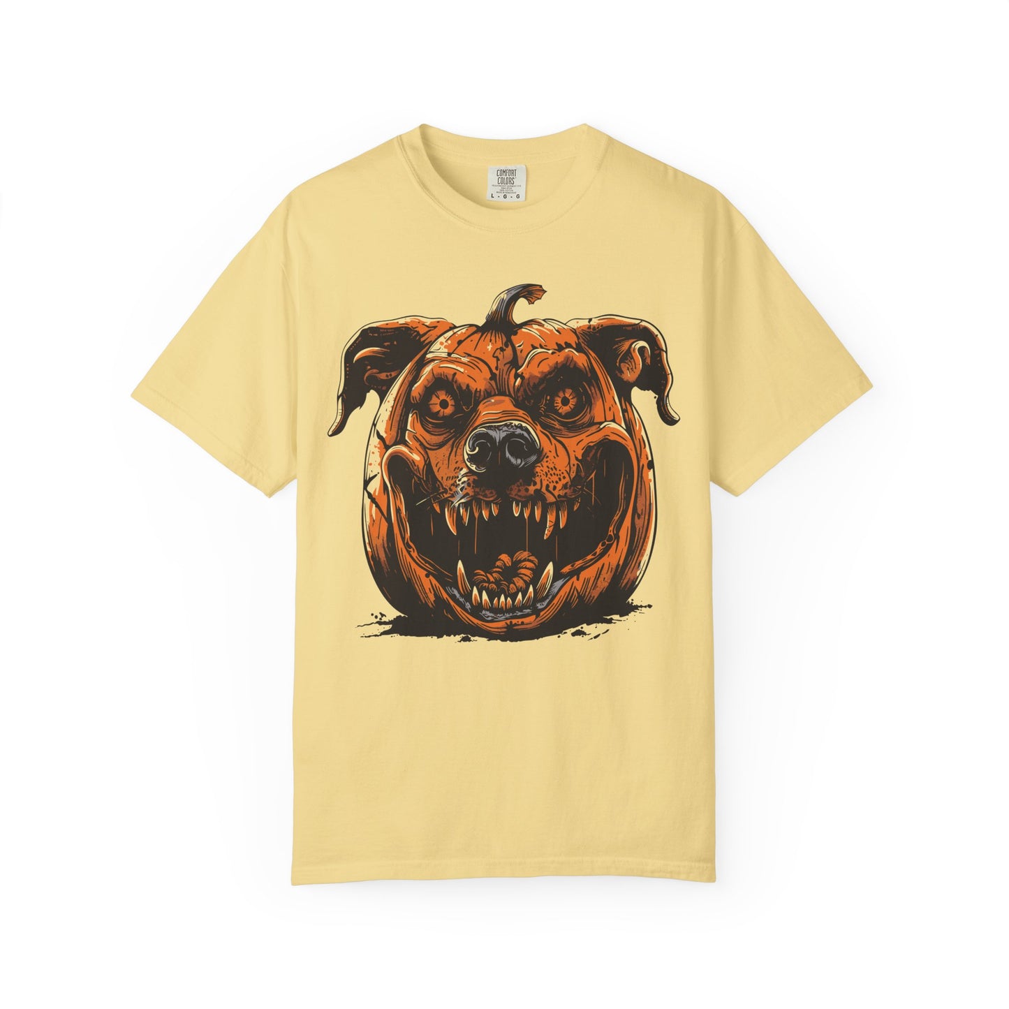 Scary Dog Pumpkin Head T-Shirt