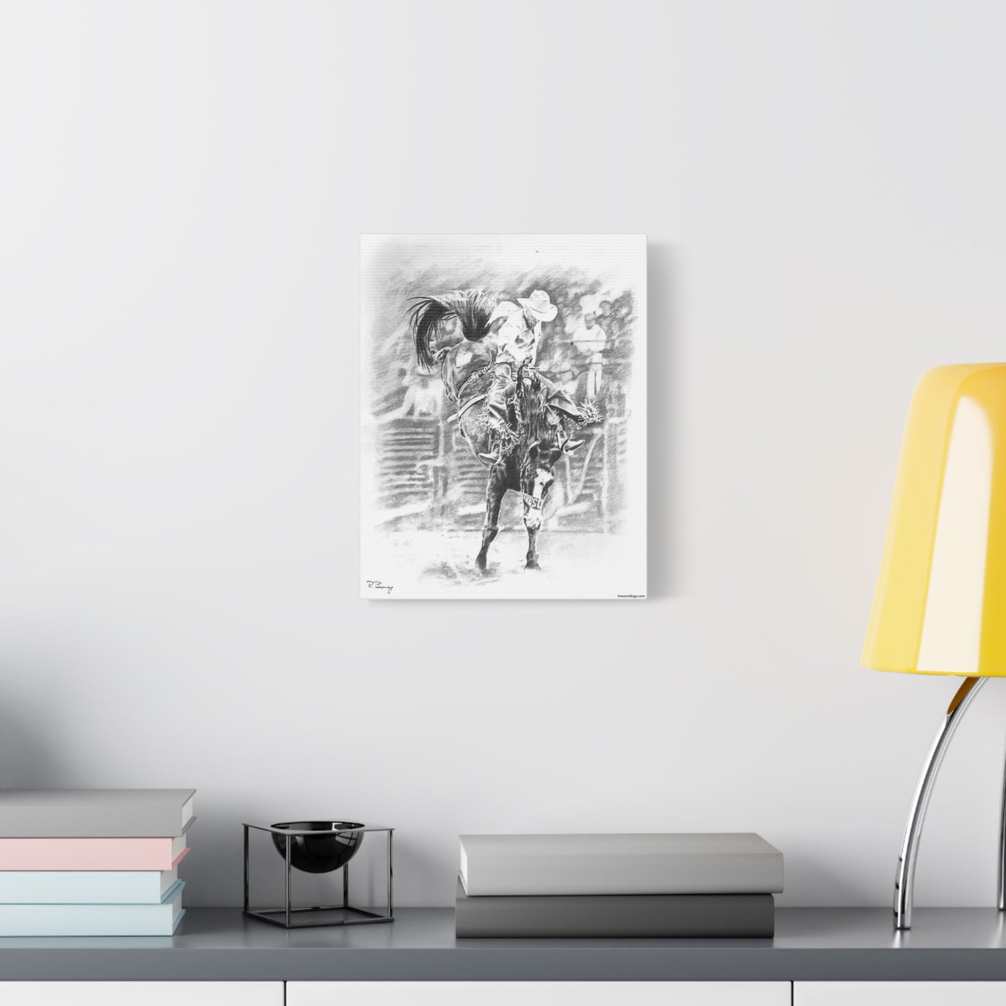 Canvas Print - Rodeo Saddle Bronc Rider