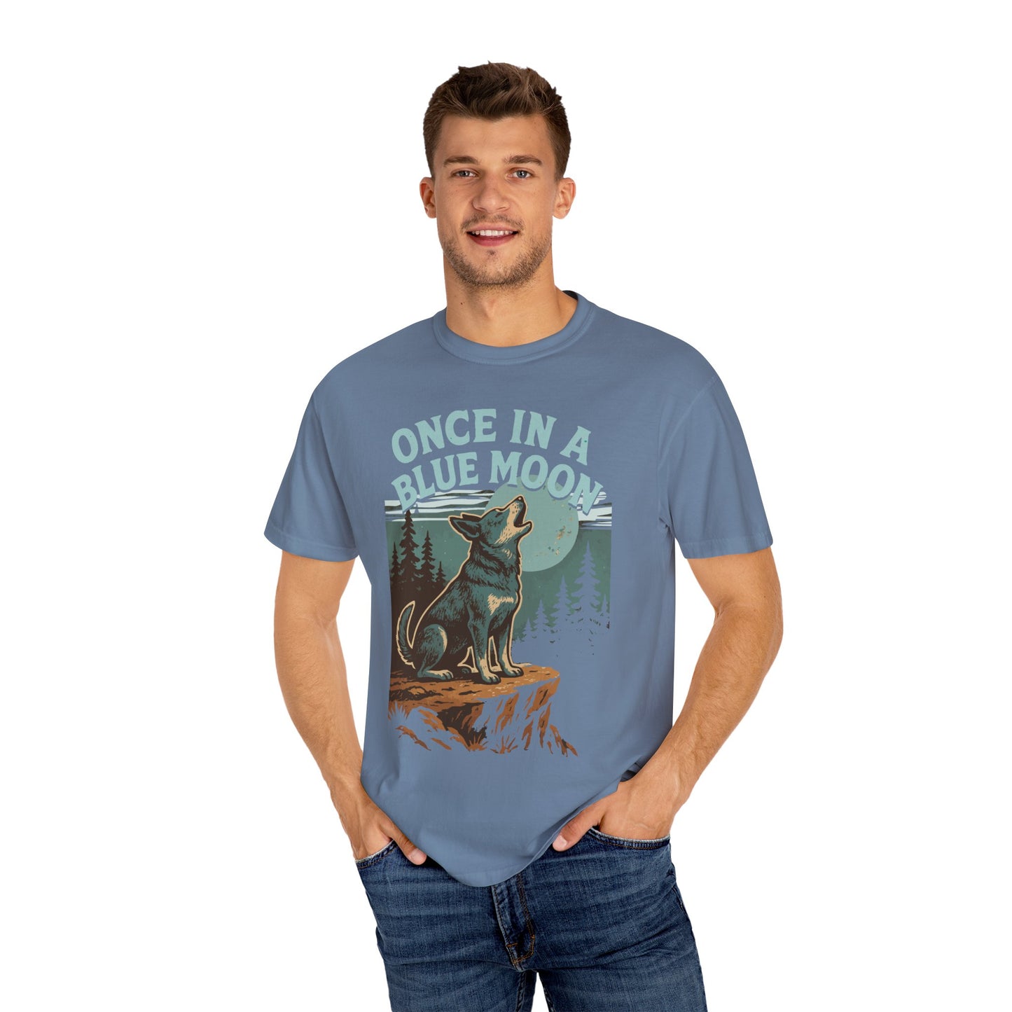 Blue Moon Unisex T-shirt with Blue Heeler Design