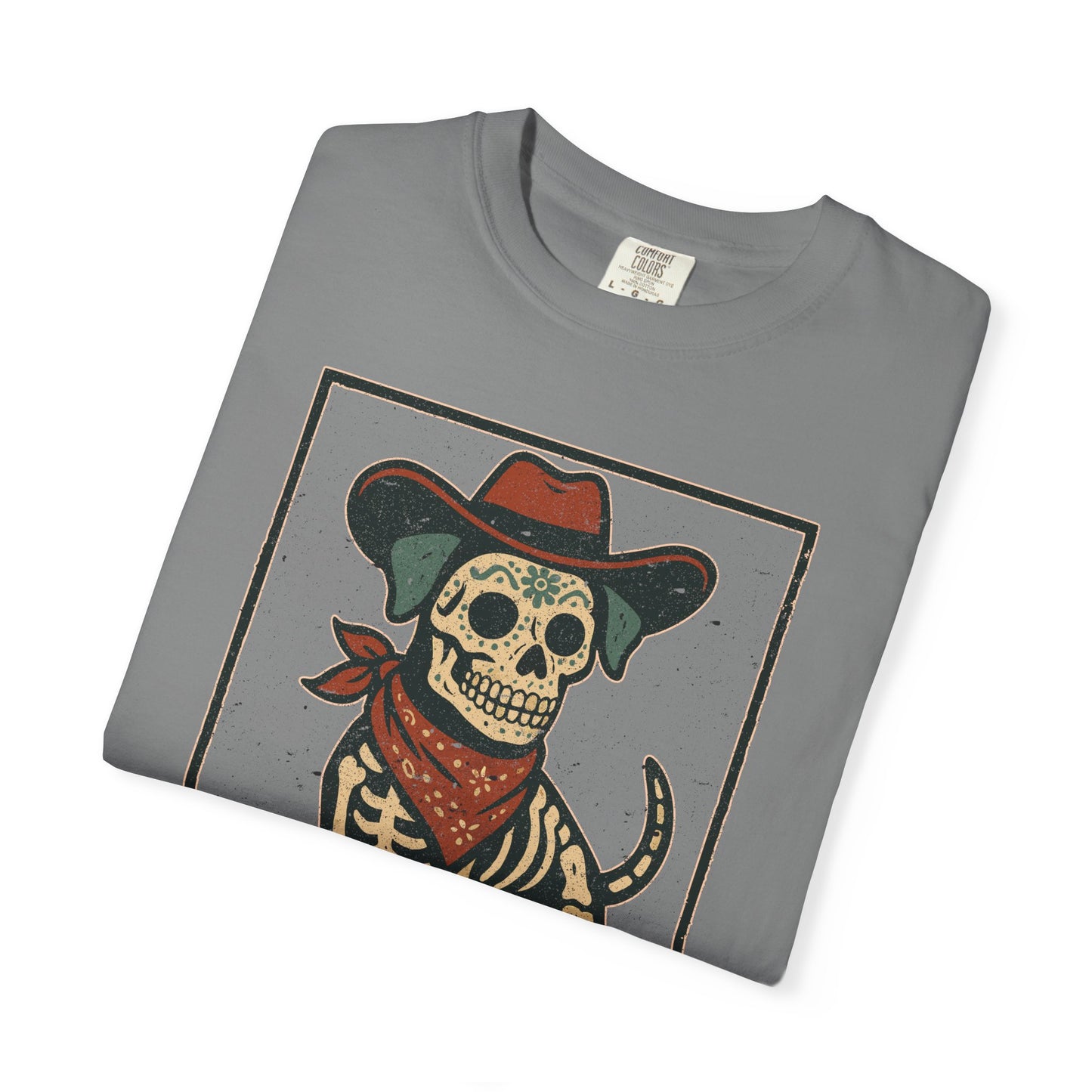 Copy of Bad to the Bone – Cowboy Skeleton Dog Tee