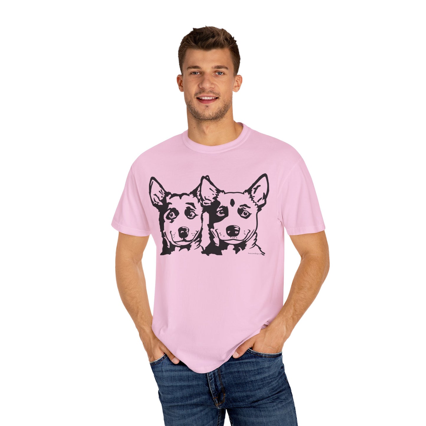 Cartoon Cowdogs Tshirt - Unisex Garment-Dyed