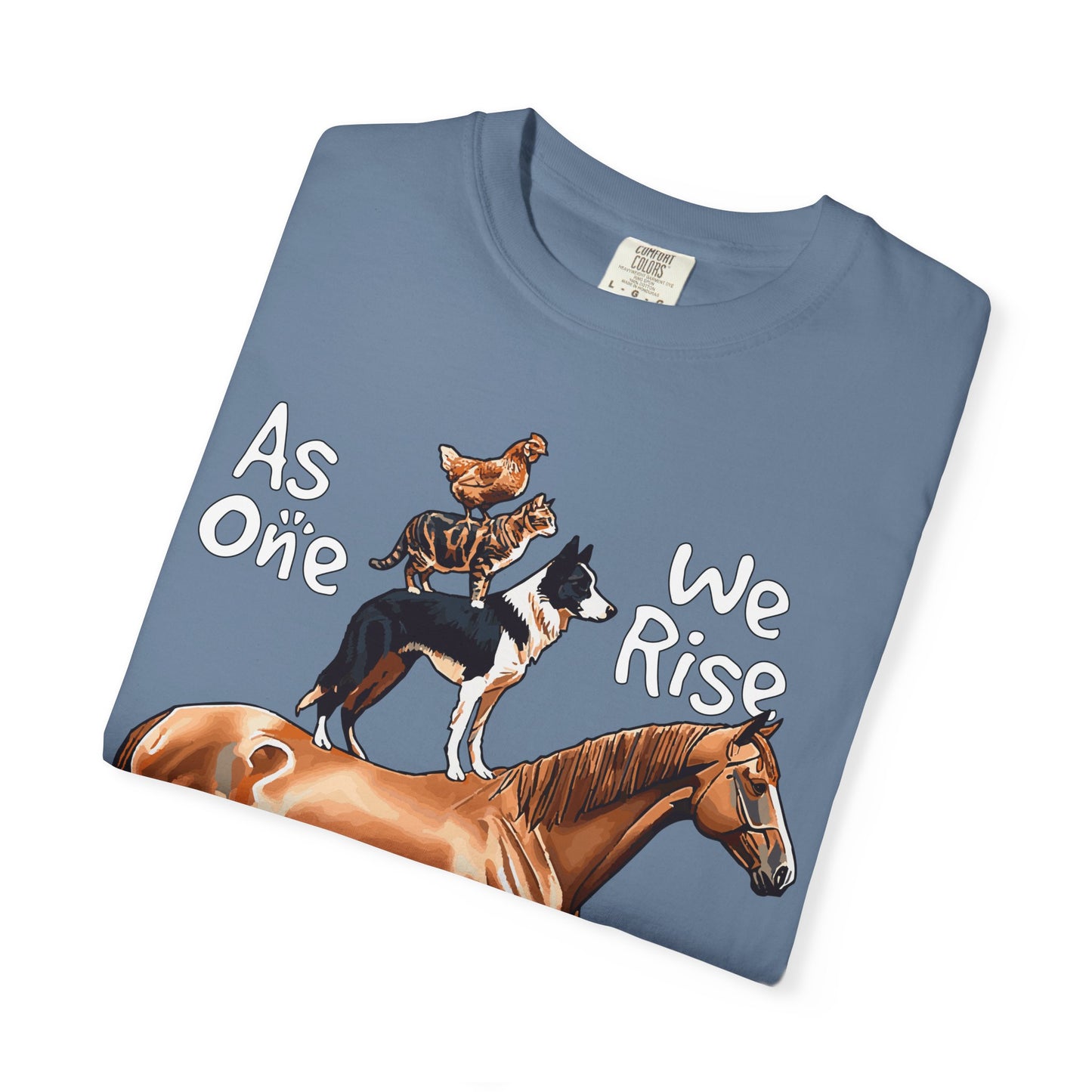 As One, We Rise, Stacked Animal Tee Shirt