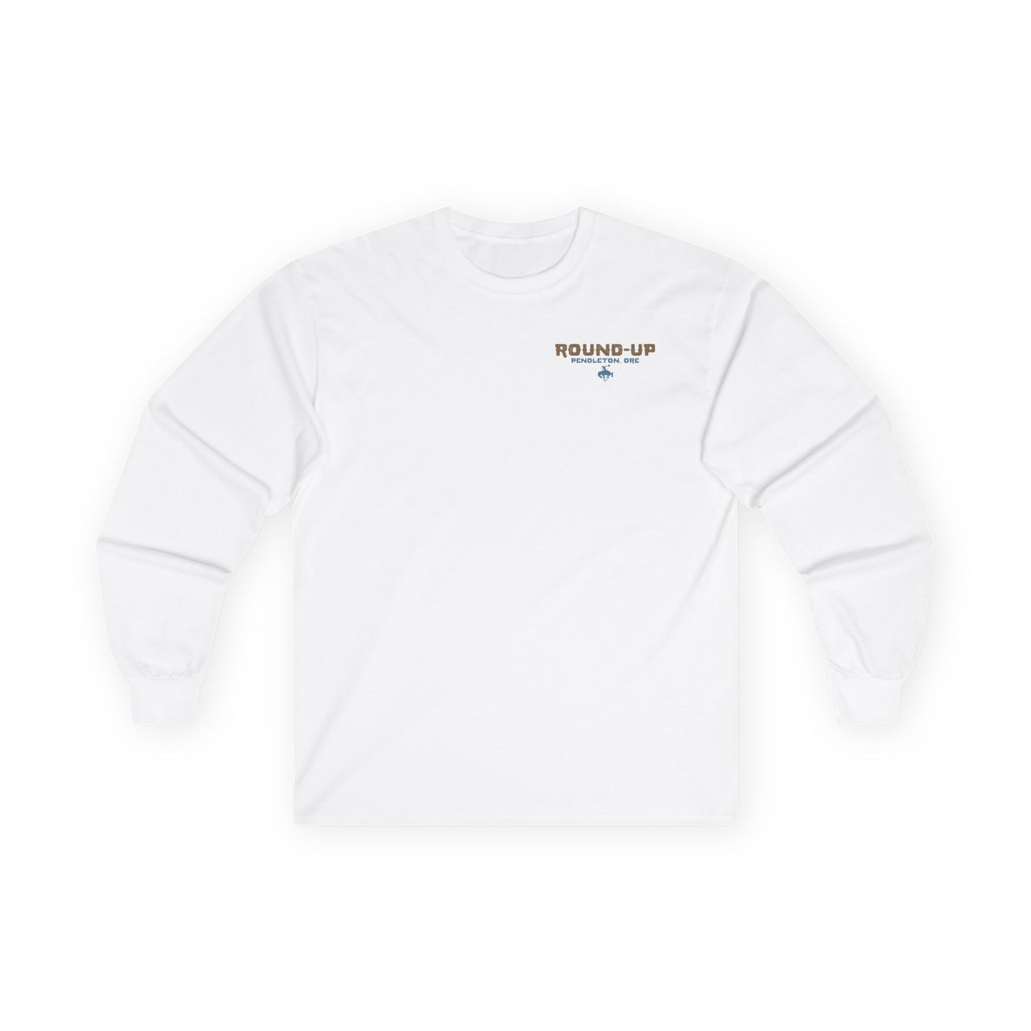 Vintage Rodeo Round-Up Pendleton Long-Sleeve T-Shirt, Front and Back