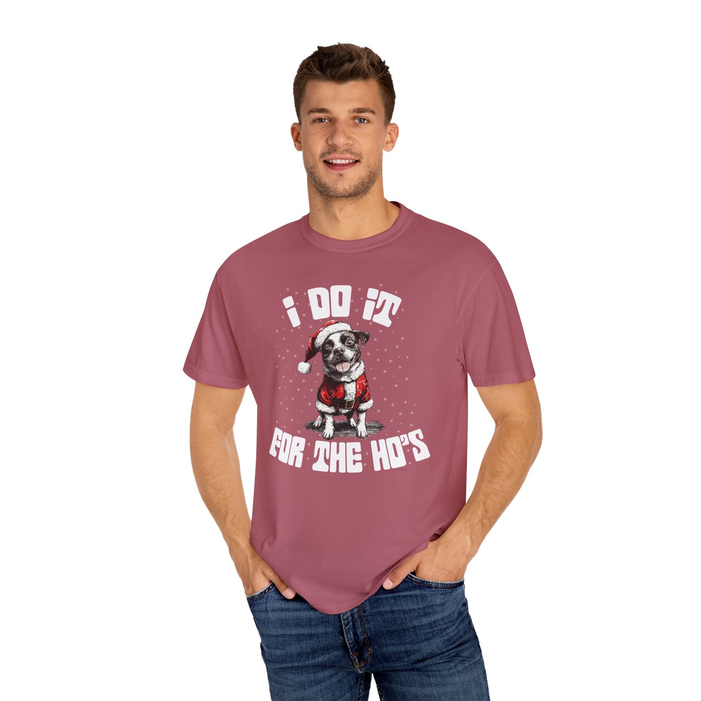 Holiday Cheer Unisex Garment-Dyed T-shirt, Christmas Gift Tee, Funny Xmas Shirt