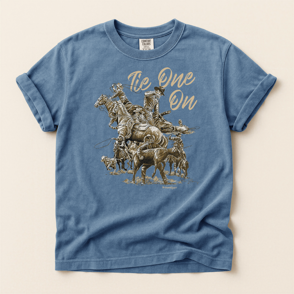 Rodeo Calf Roping, Tie-Down T-Shirt