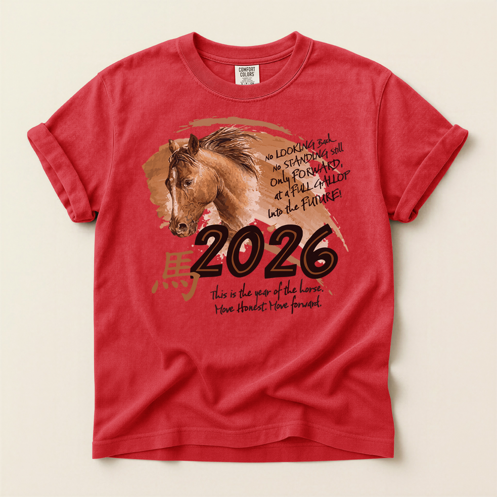2026 Year of the Horse T-Shirt — "Gallop Into the Future"