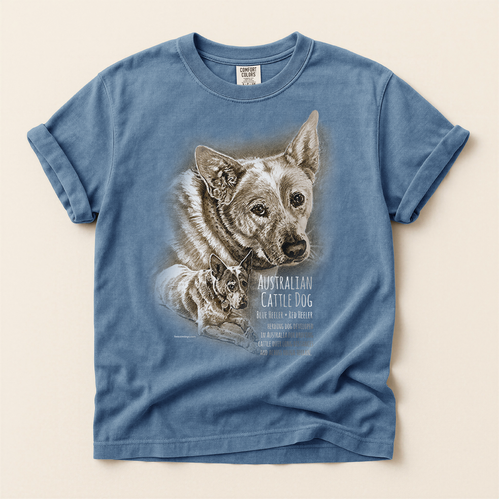 Australian Cattle Dog Heeler T-Shirt — Rustic Farm & Herding Dog Tee