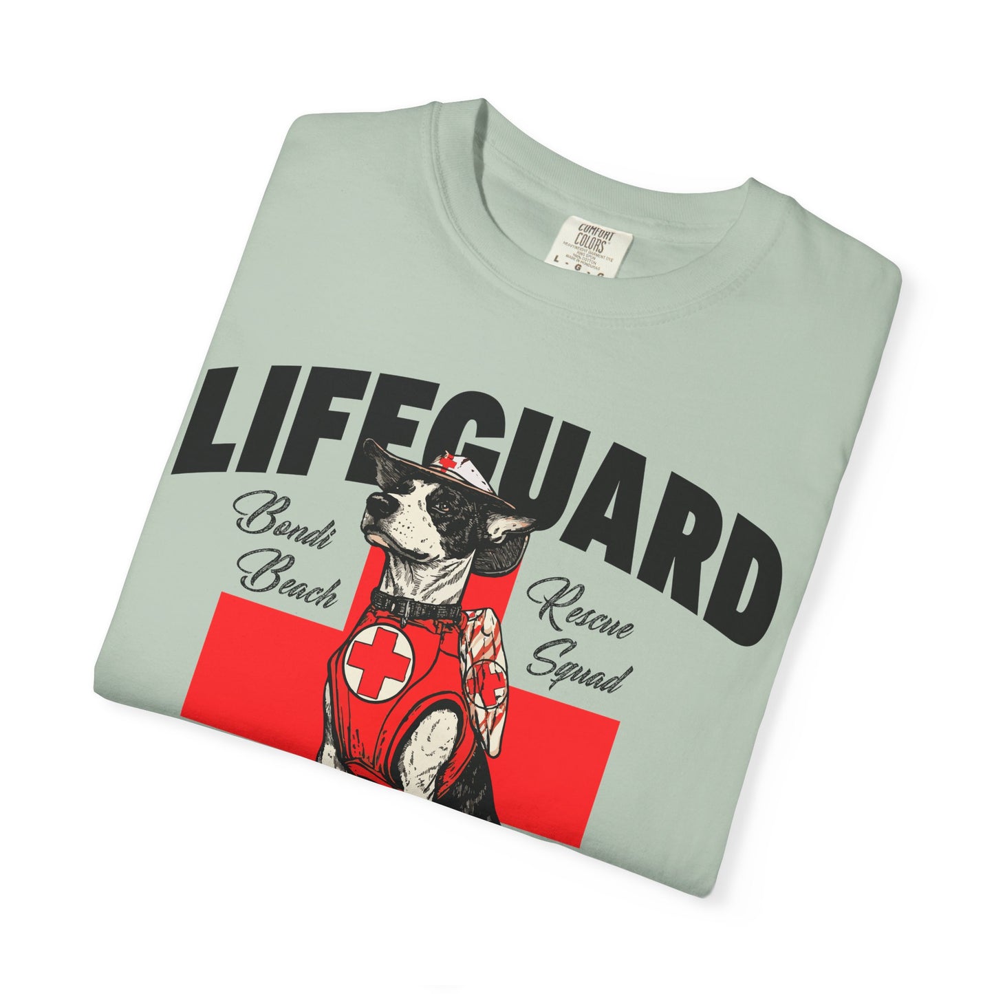Lifeguard Dog Bondi Beach Garment-Dyed T-Shirt