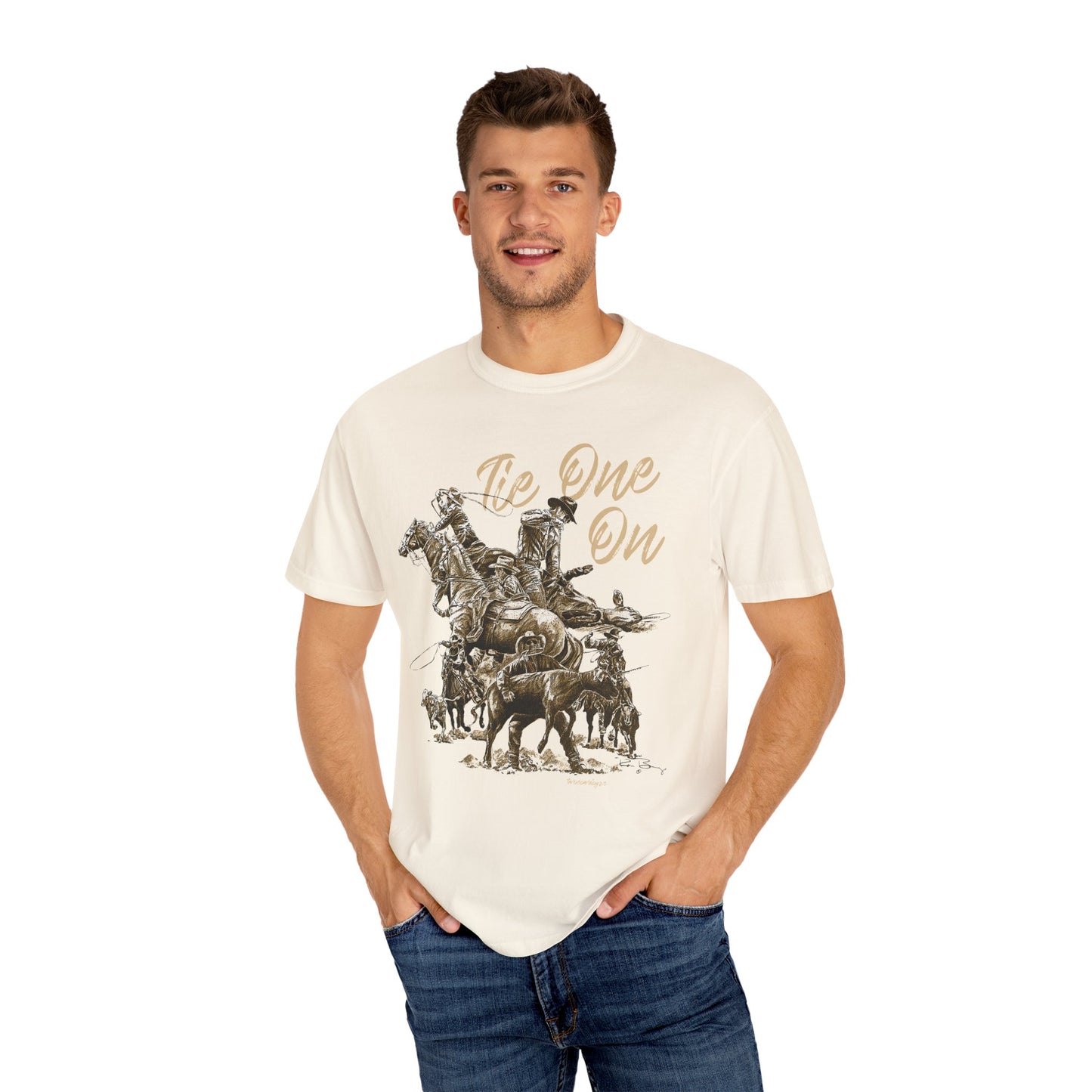 Rodeo Calf Roping, Tie-Down T-Shirt