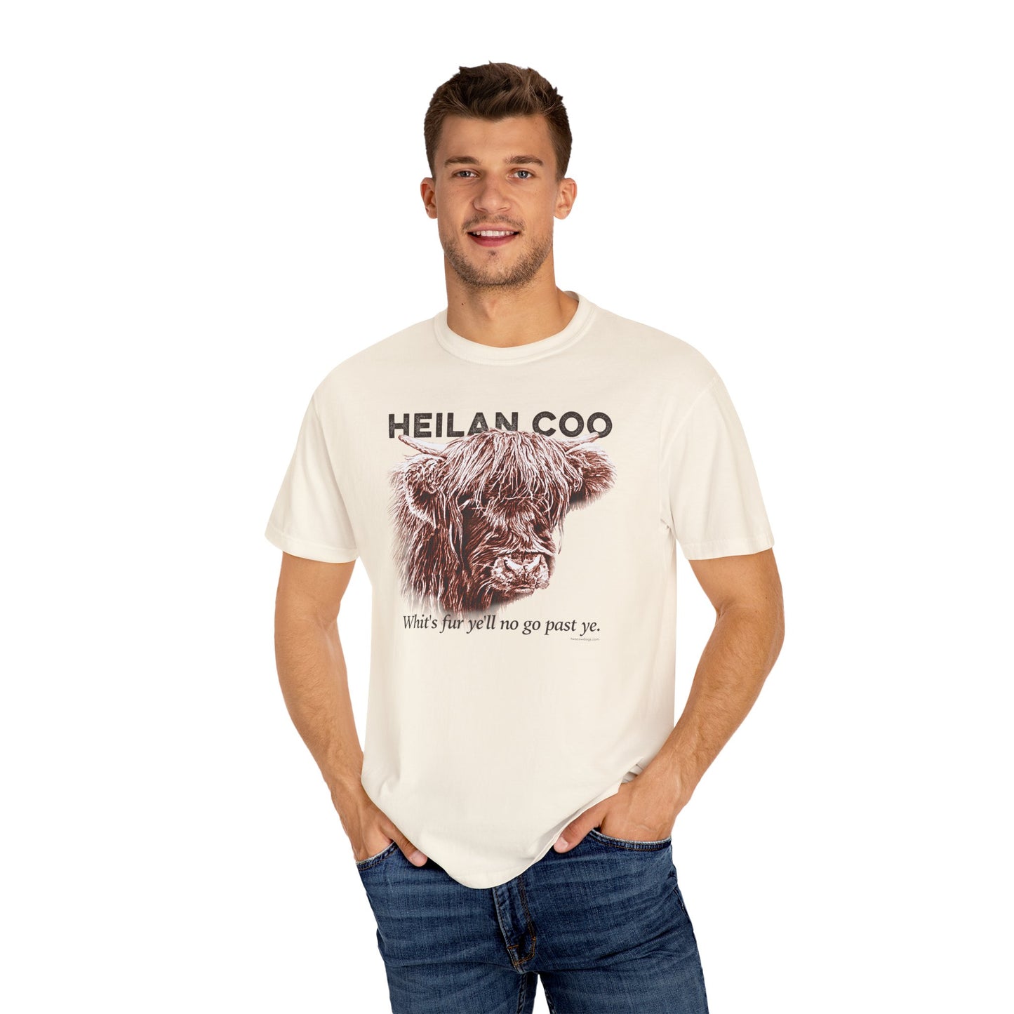 Scottish Highland Cow, Heilan Coo, Garment-Dyed T-shirt