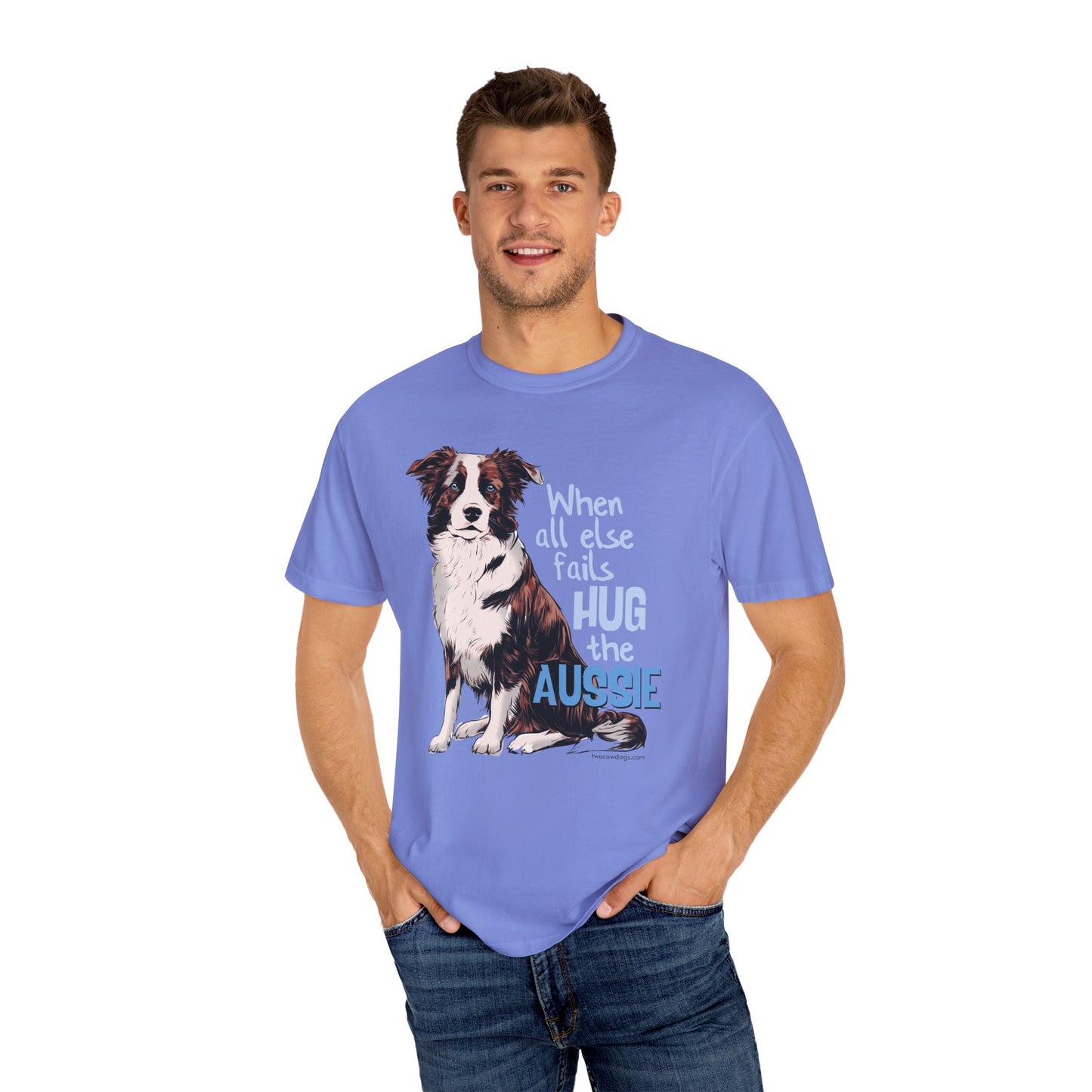 Australian Shepherd, Aussie Hug Unisex T-shirt