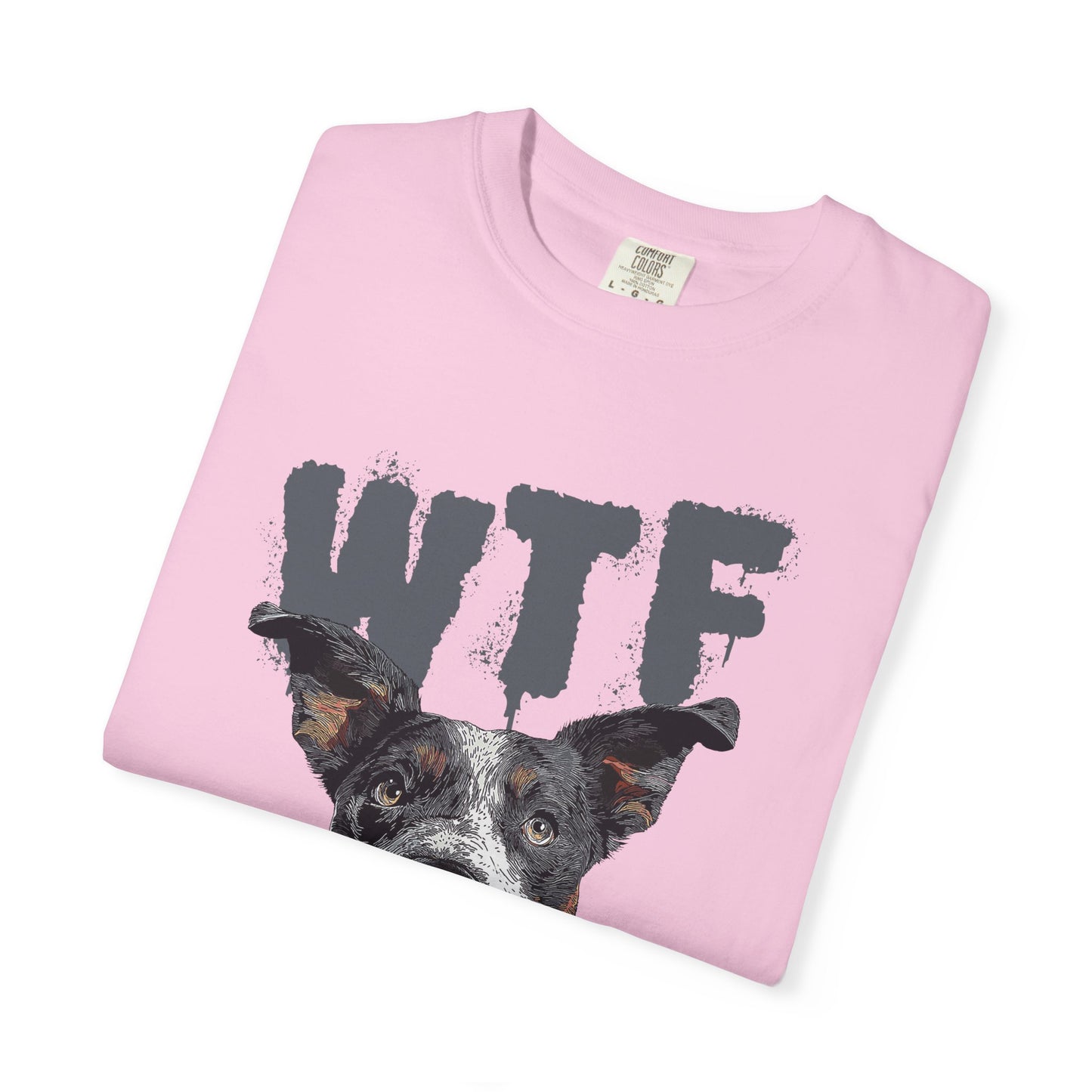 Cowdog Lover Tee with 'WTF, Where's The Food?' Funny Line