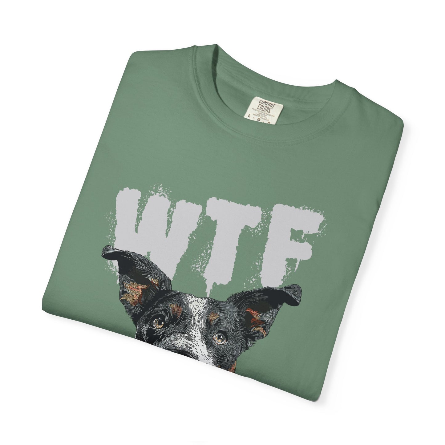 Cowdog Lover Tee with 'WTF, Where's The Food?' Funny Line