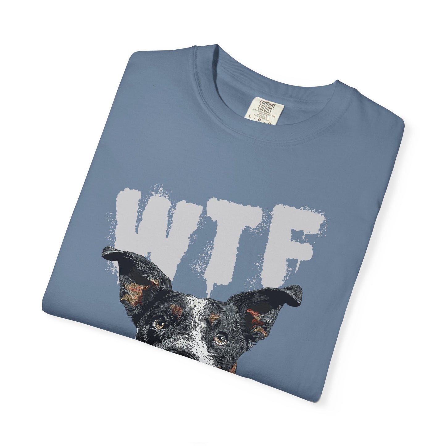 Cowdog Lover Tee with 'WTF, Where's The Food?' Funny Line