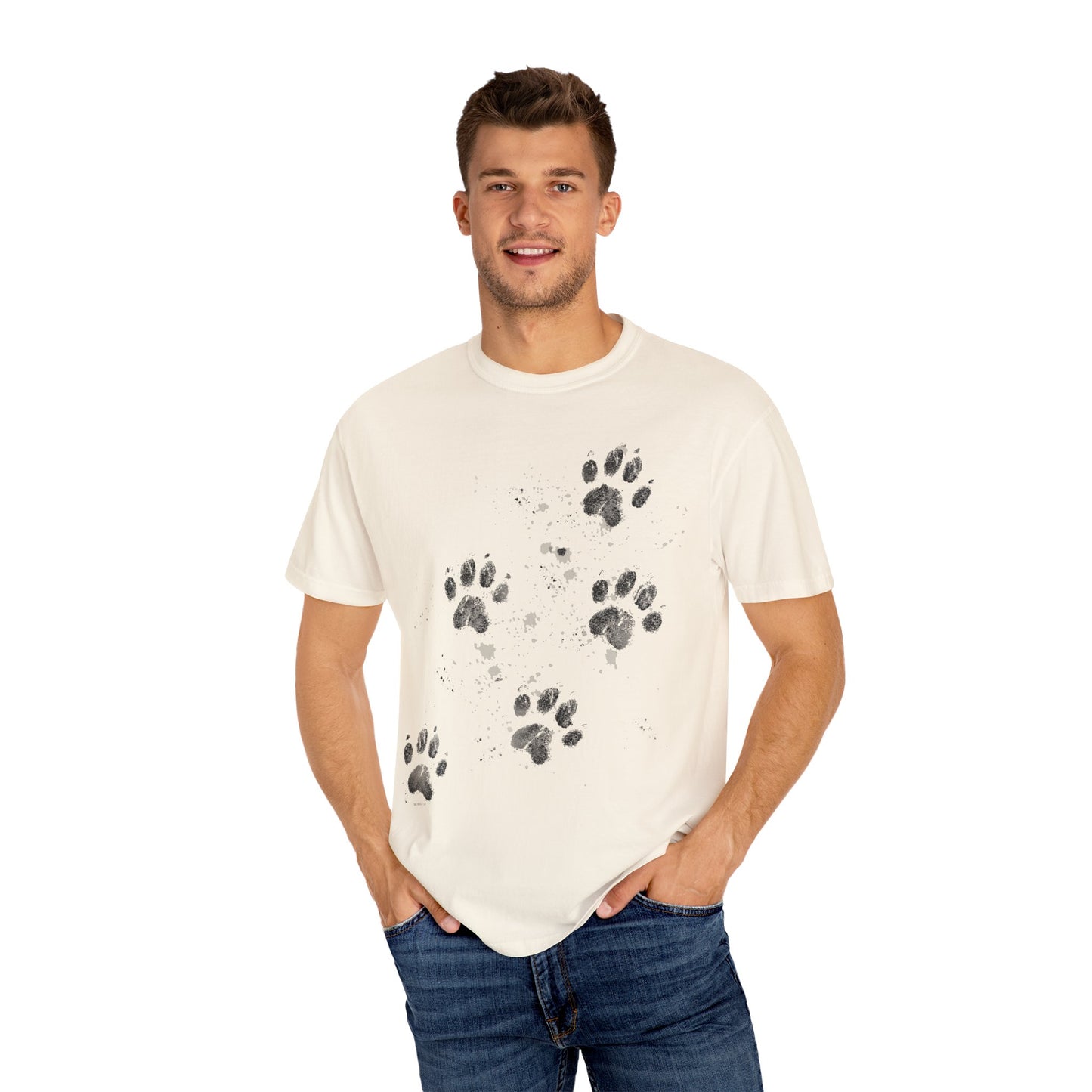 Dog Tracks T-Shirt - Unisex Garment-Dyed