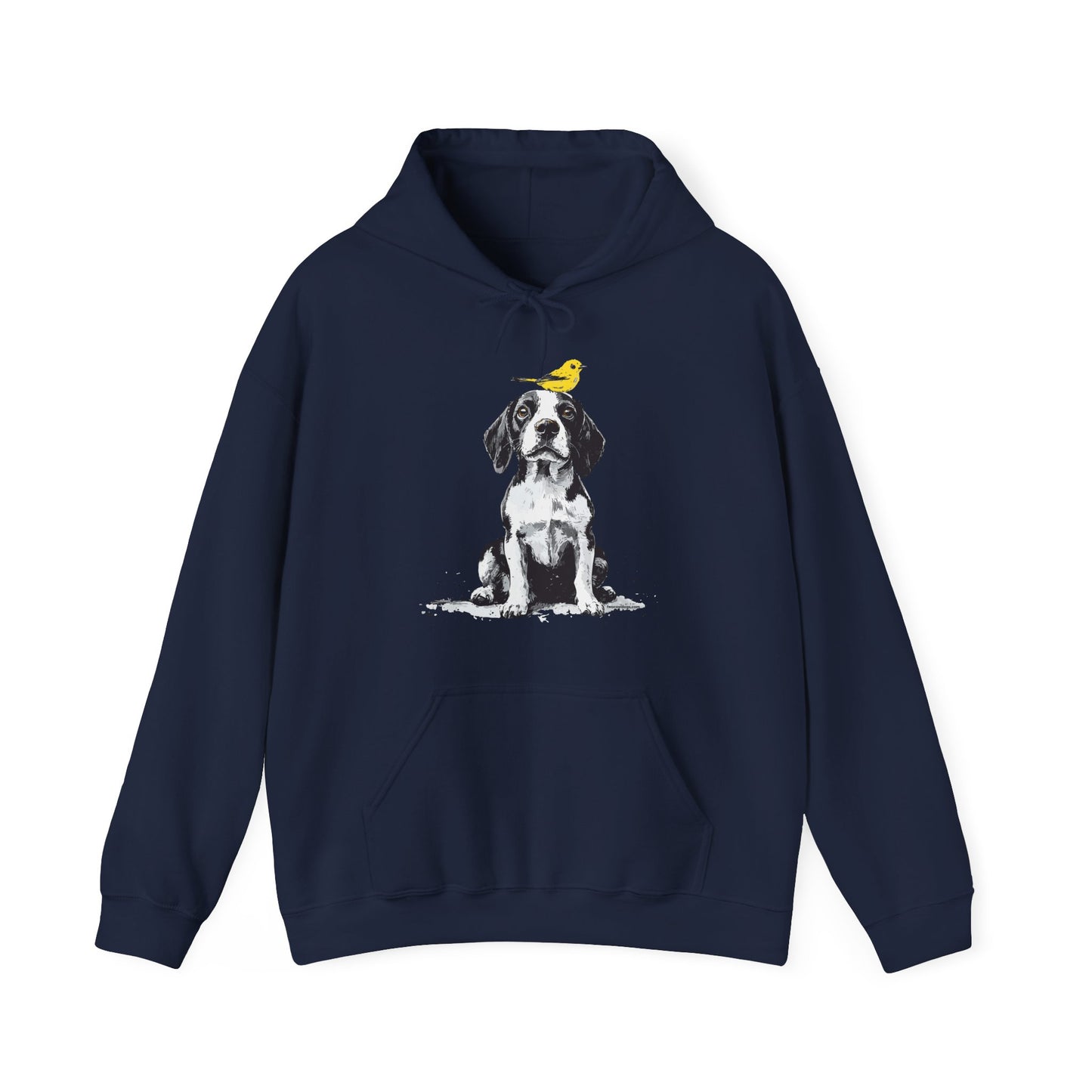 Beagle and Yellow Bird Soft Hoodie