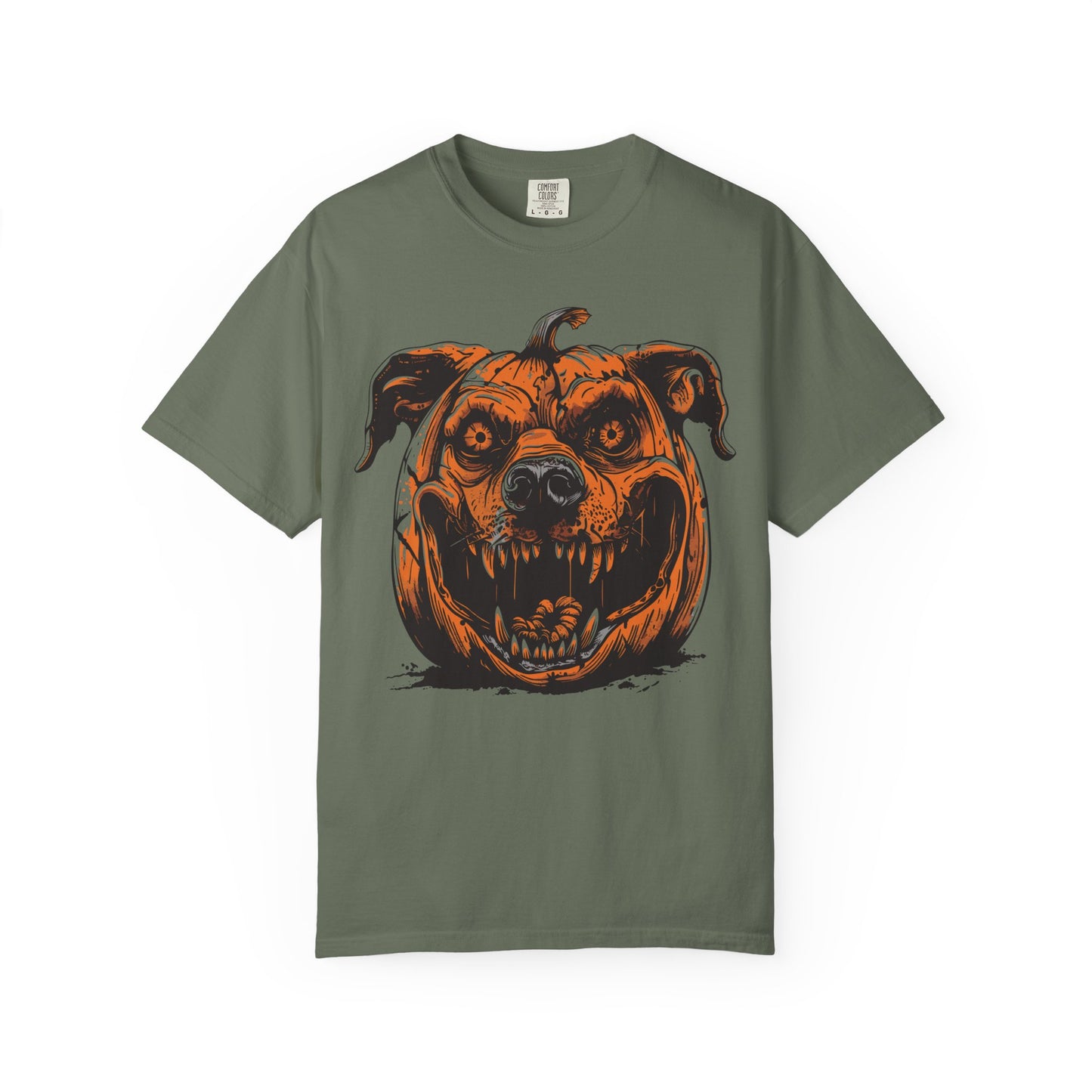 Scary Dog Pumpkin Head T-Shirt