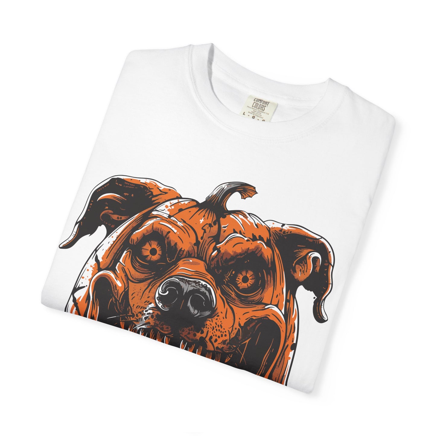 Scary Dog Pumpkin Head T-Shirt