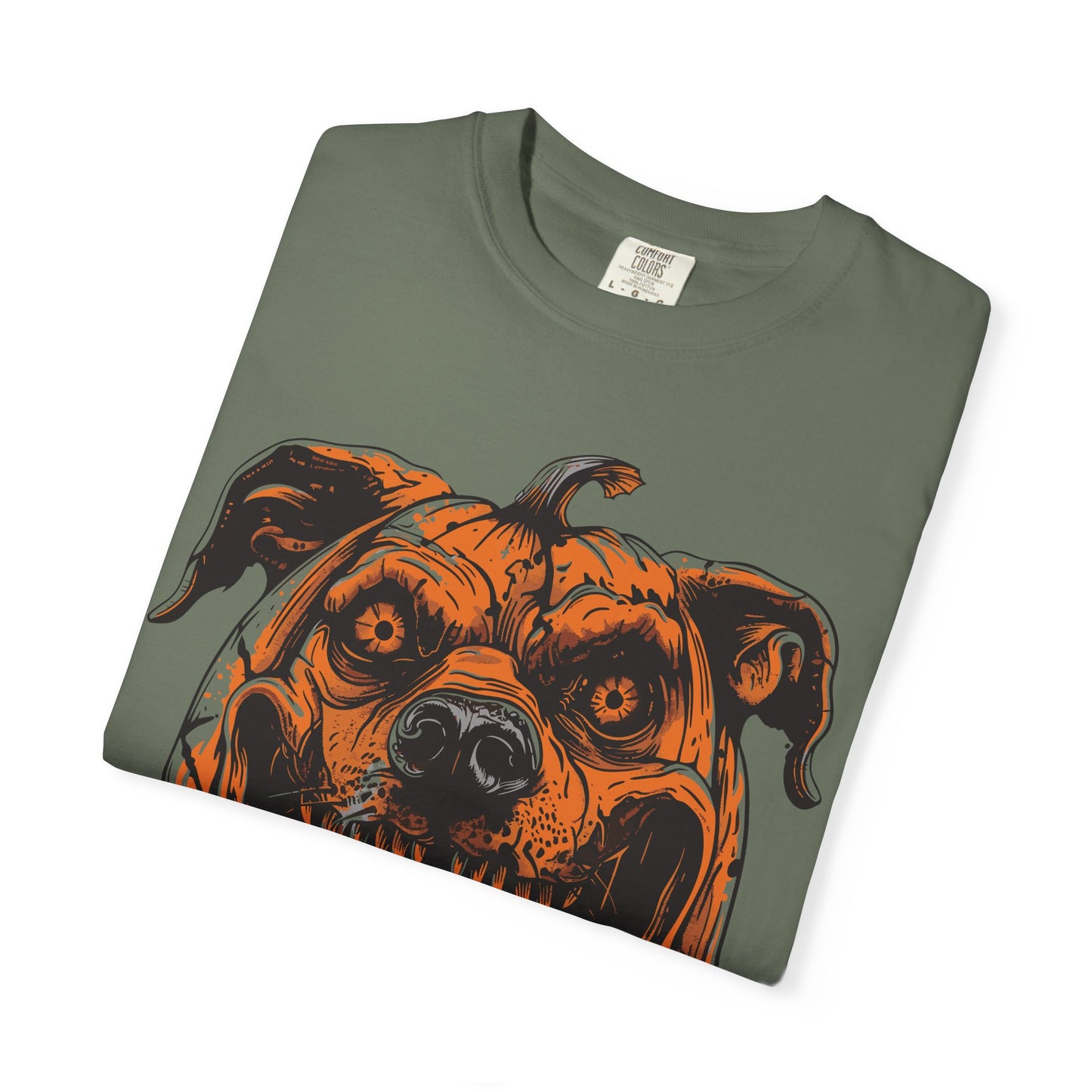 Scary Dog Pumpkin Head T-Shirt