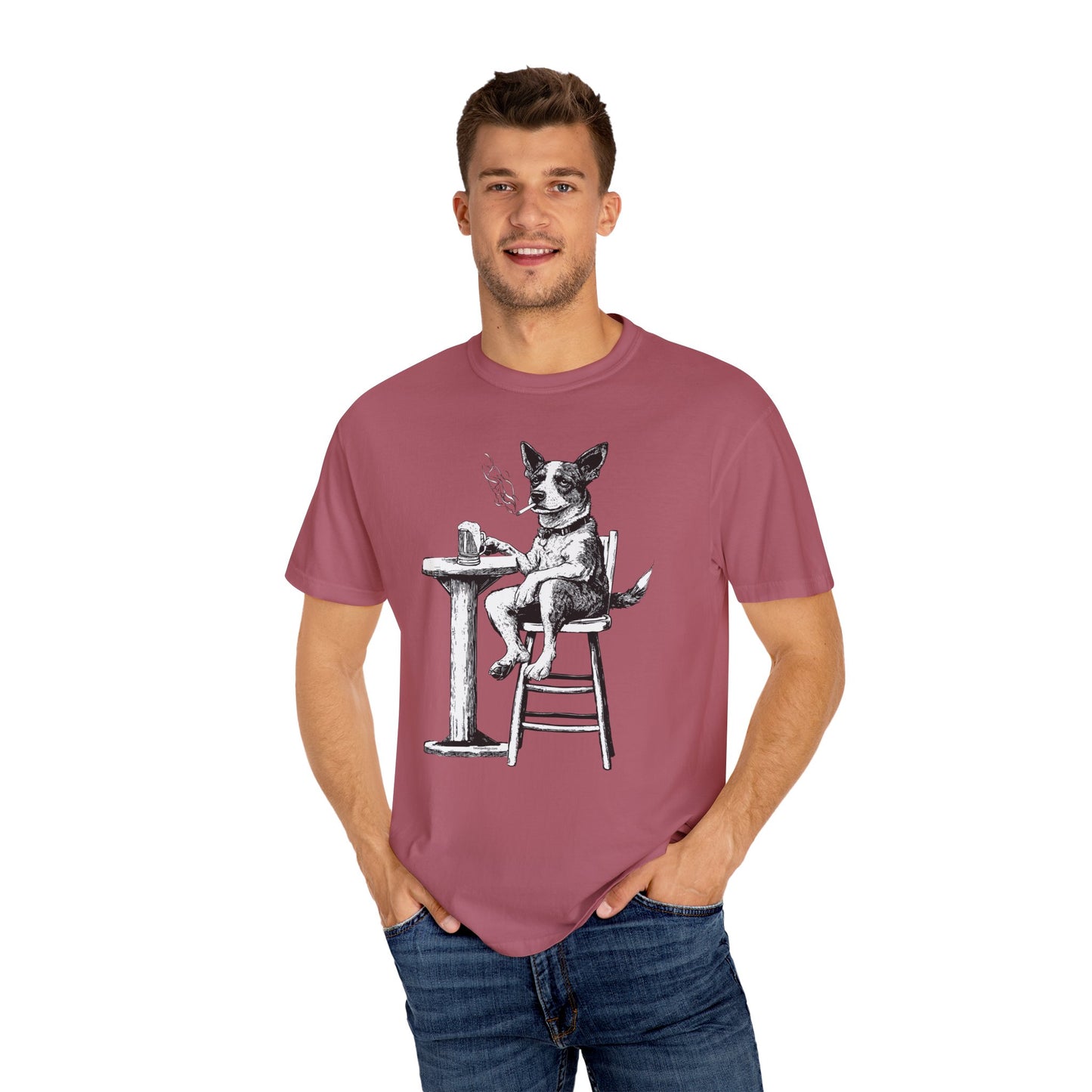 Dog Drinking Beer T-Shirt for Dog Lovers