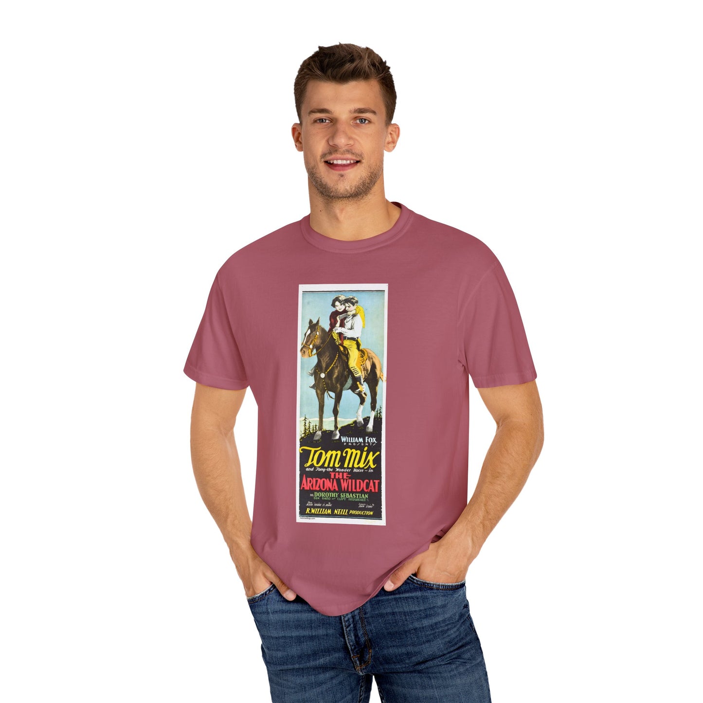 Tom Mix Unisex T-shirt, The Arizona Wildcat Design