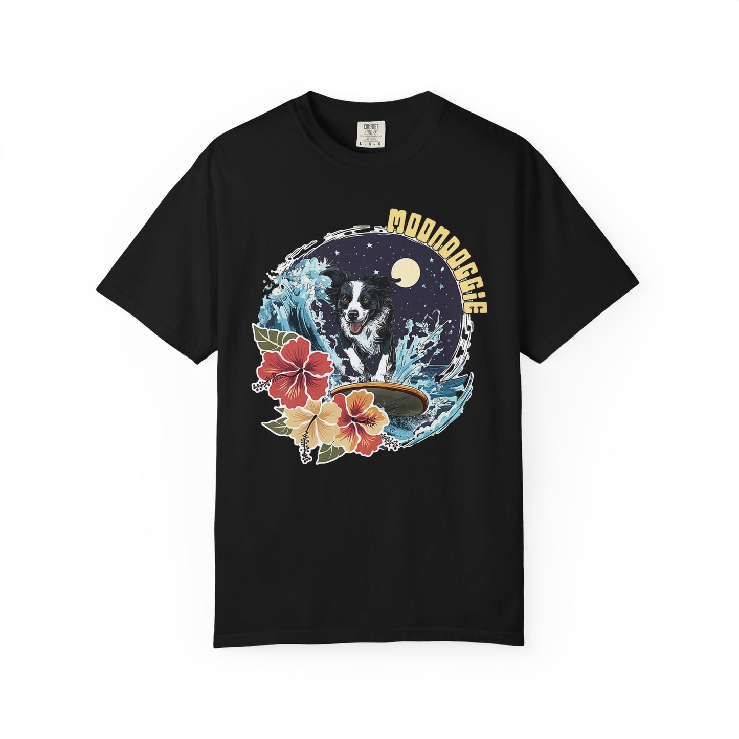 Summer Vibes Surfing Border Collie T-shirt - Unisex