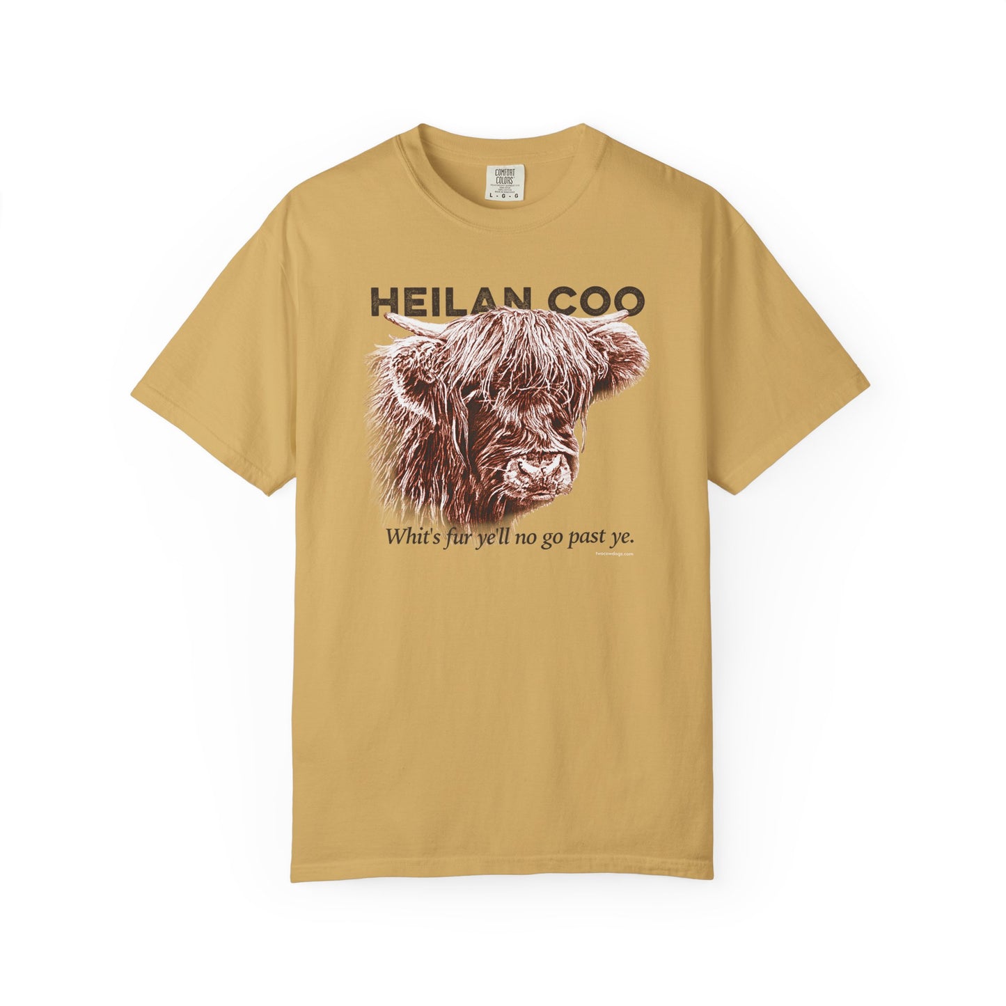 Scottish Highland Cow, Heilan Coo, Garment-Dyed T-shirt