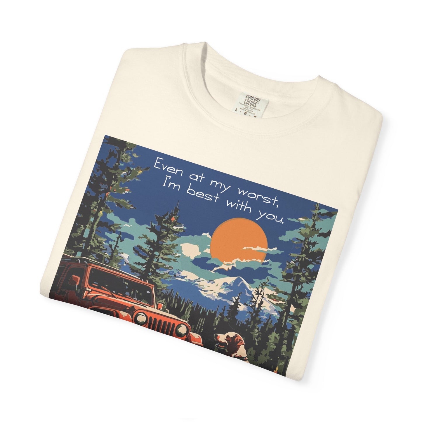 Best with You T-Shirt Dogs and Jeep