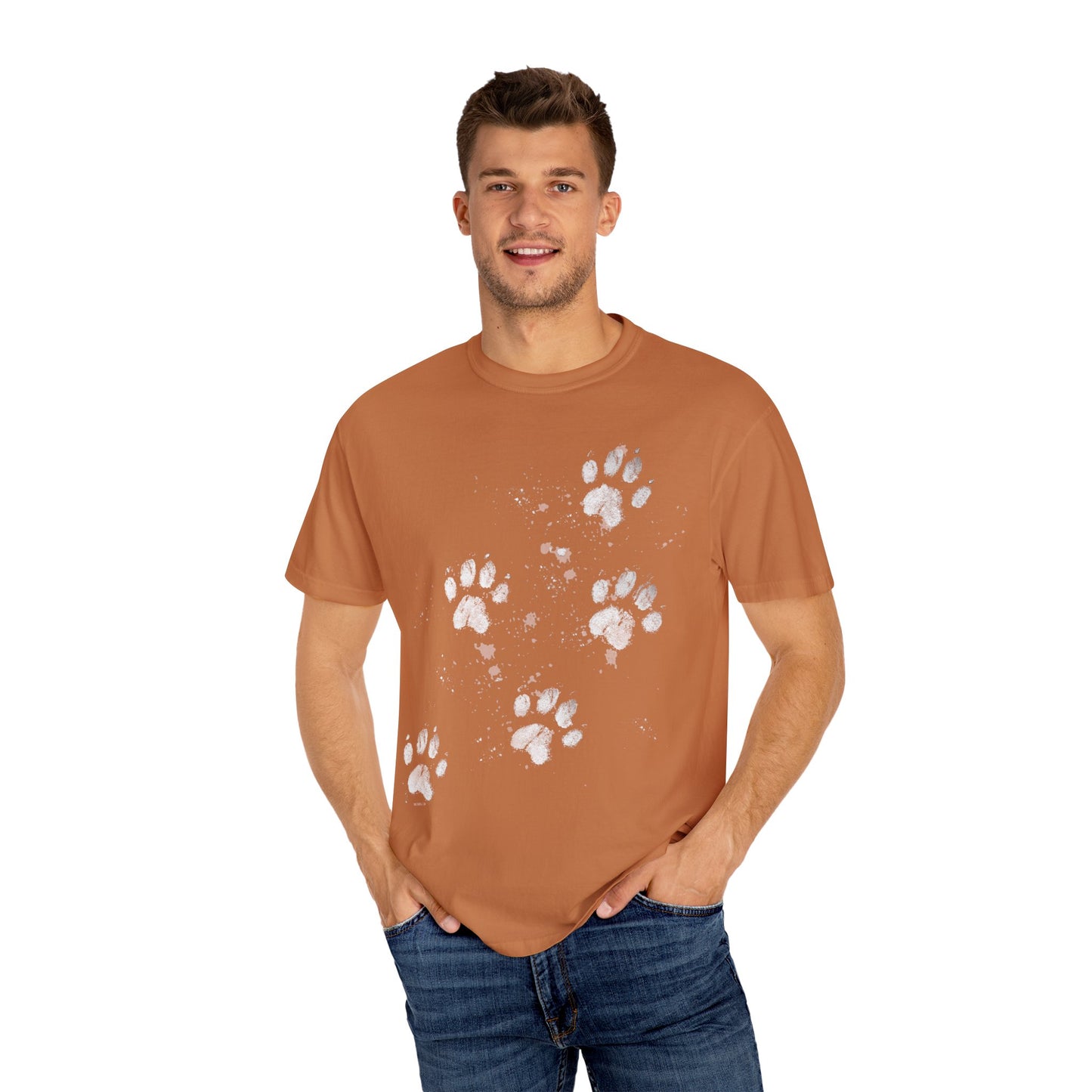 Dog Tracks T-Shirt - Unisex Garment-Dyed