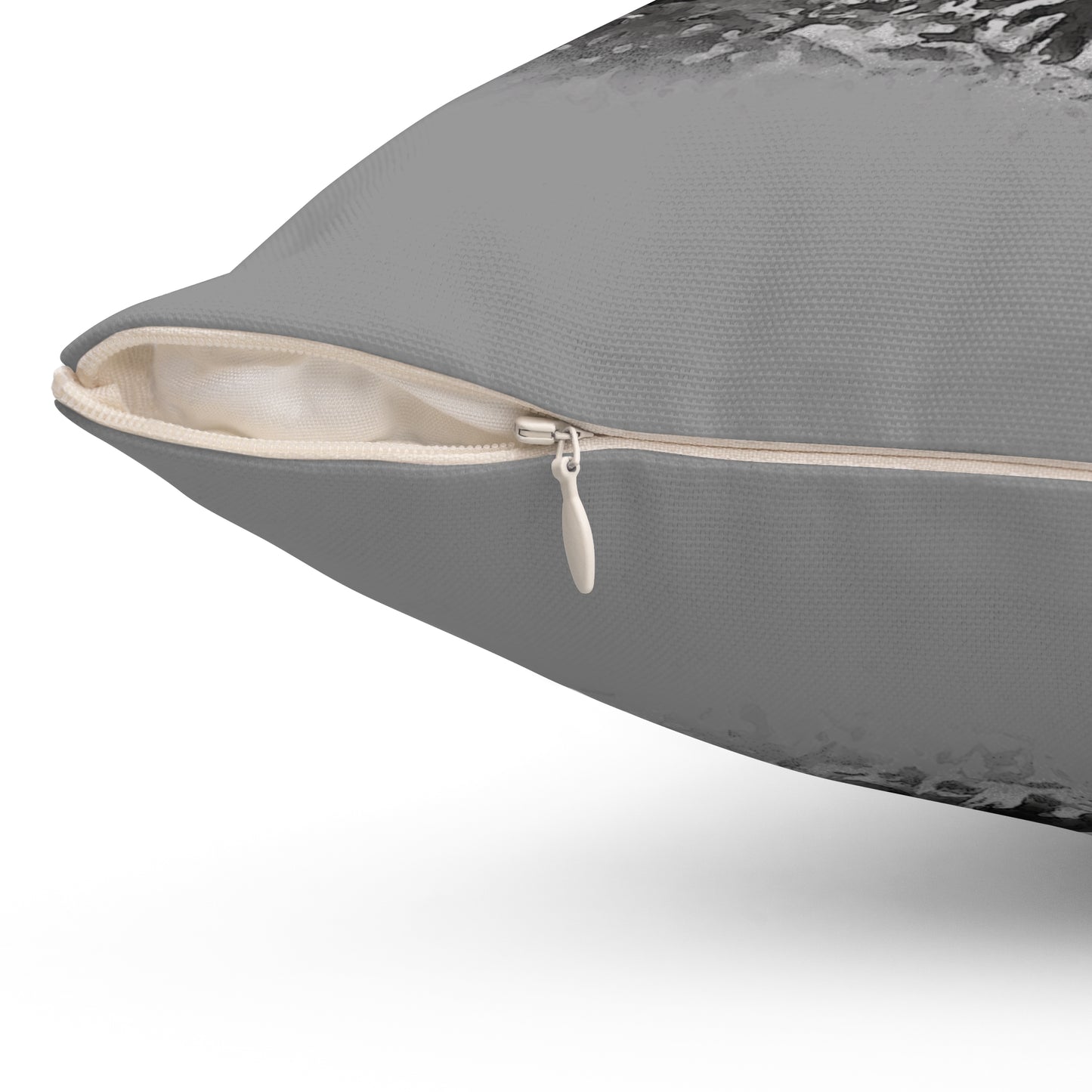 Black Dog Pillow (Grey)