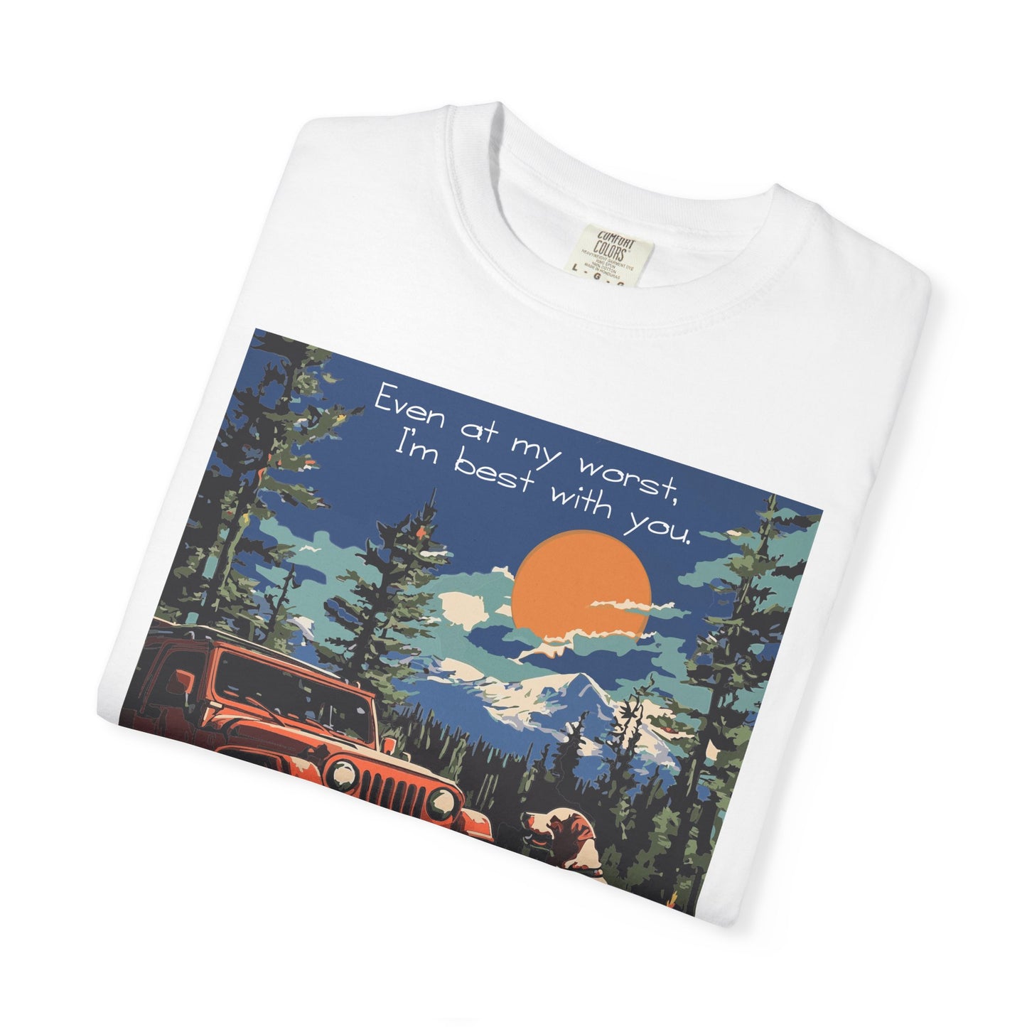 Best with You T-Shirt Dogs and Jeep