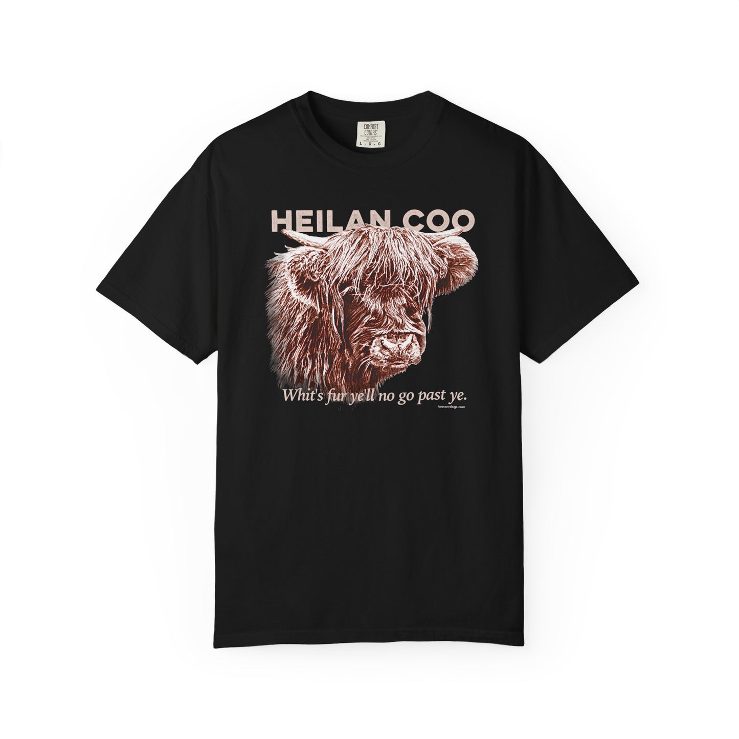 Scottish Highland Cow, Heilan Coo, Garment-Dyed T-shirt