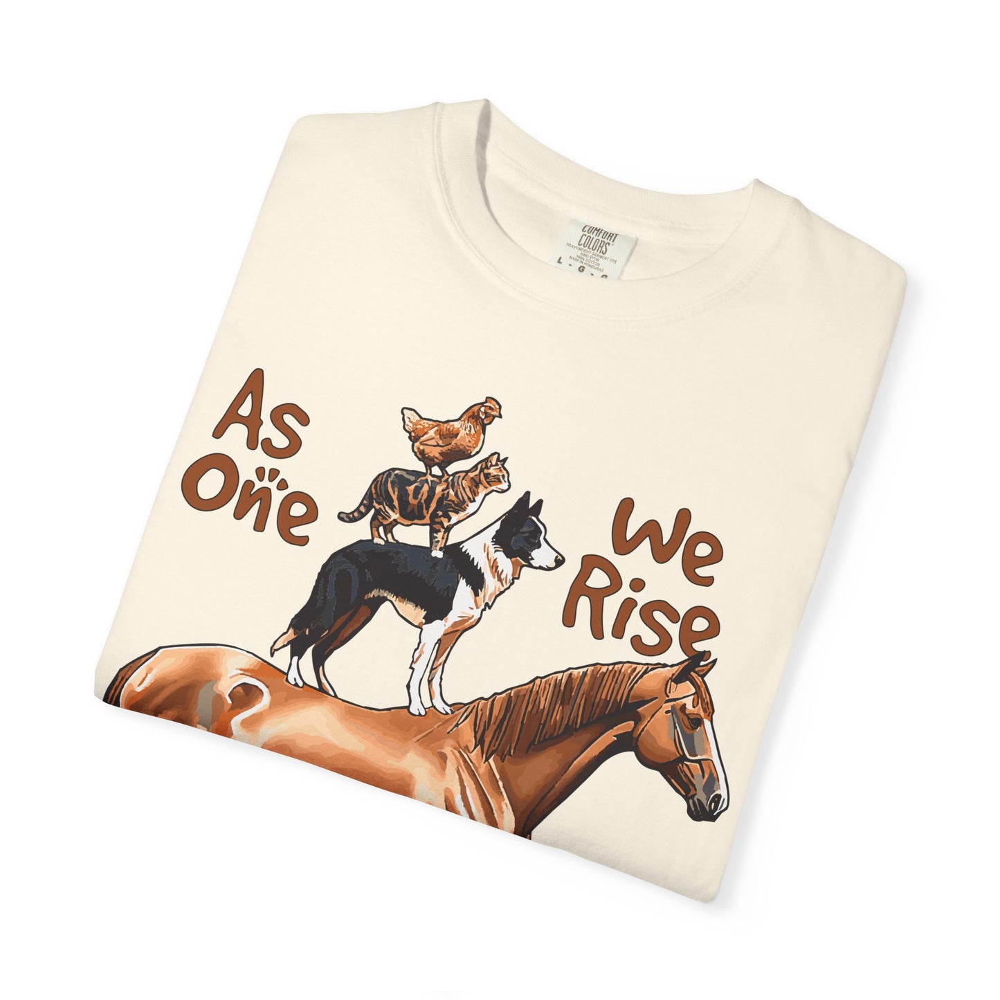 As One, We Rise, Stacked Animal Tee Shirt