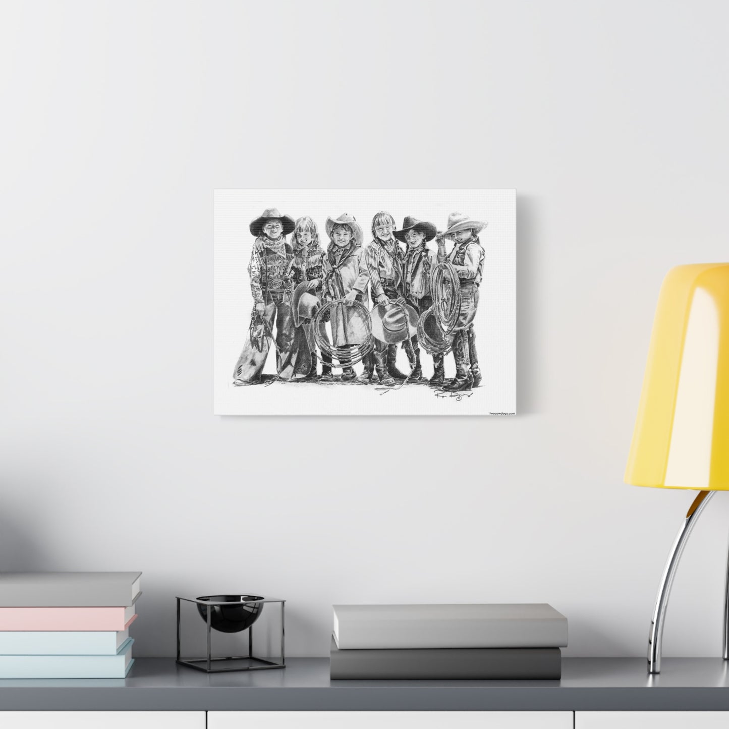 The Cowgirls Stretched Canvas Print