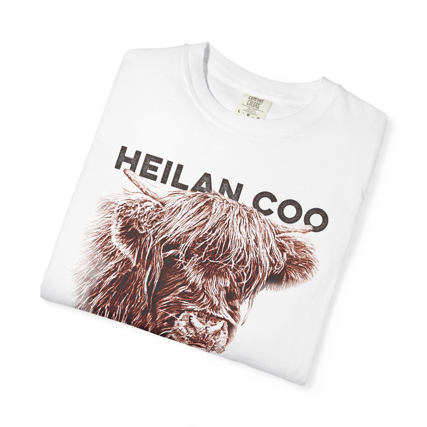 Scottish Highland Cow, Heilan Coo, Garment-Dyed T-shirt